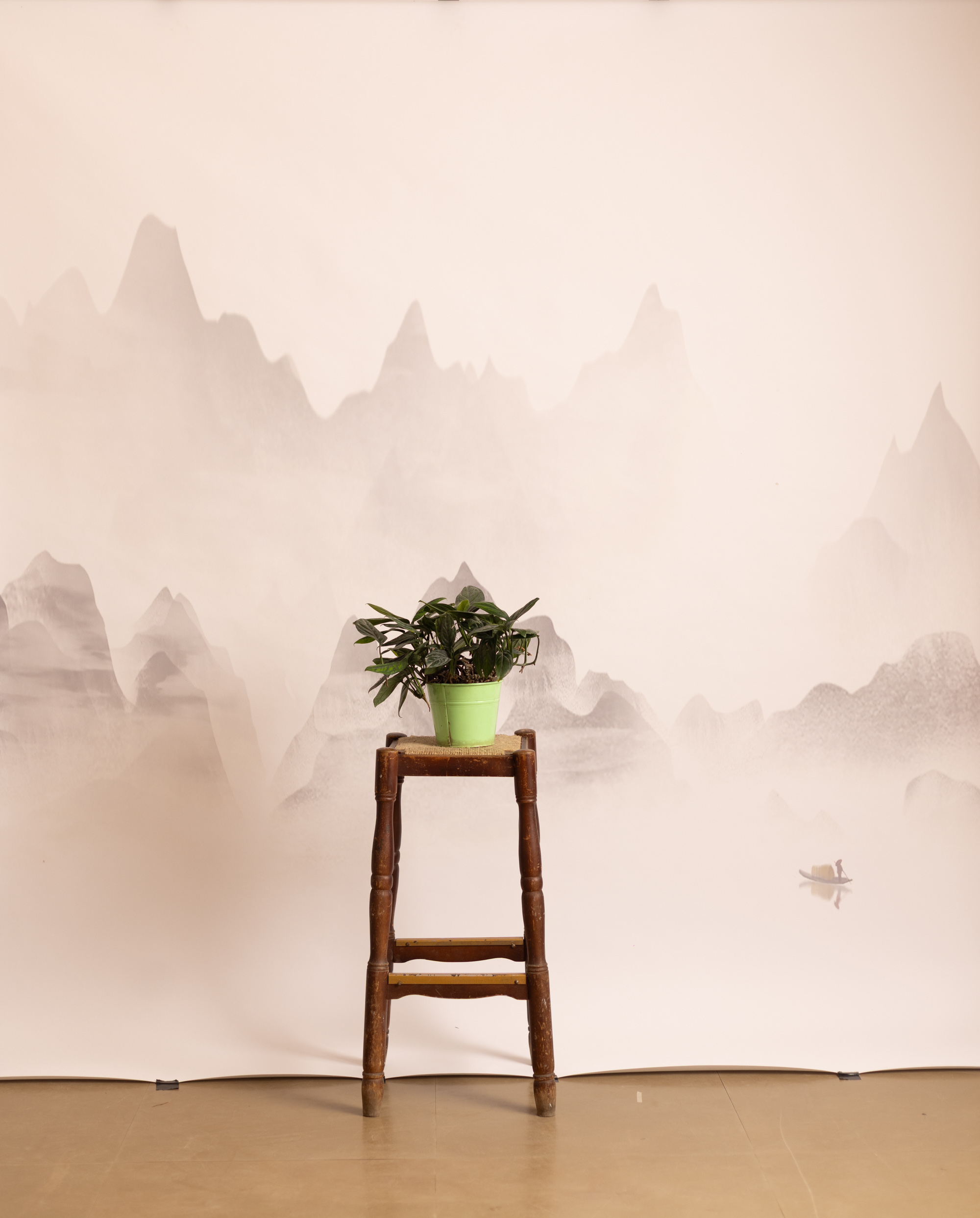 Antique White Printed Paper Backdrop (RN#543)