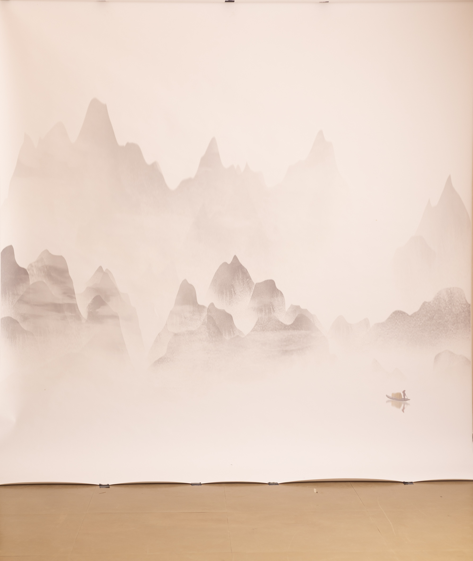 Antique White Printed Paper Backdrop (RN#543) view 4