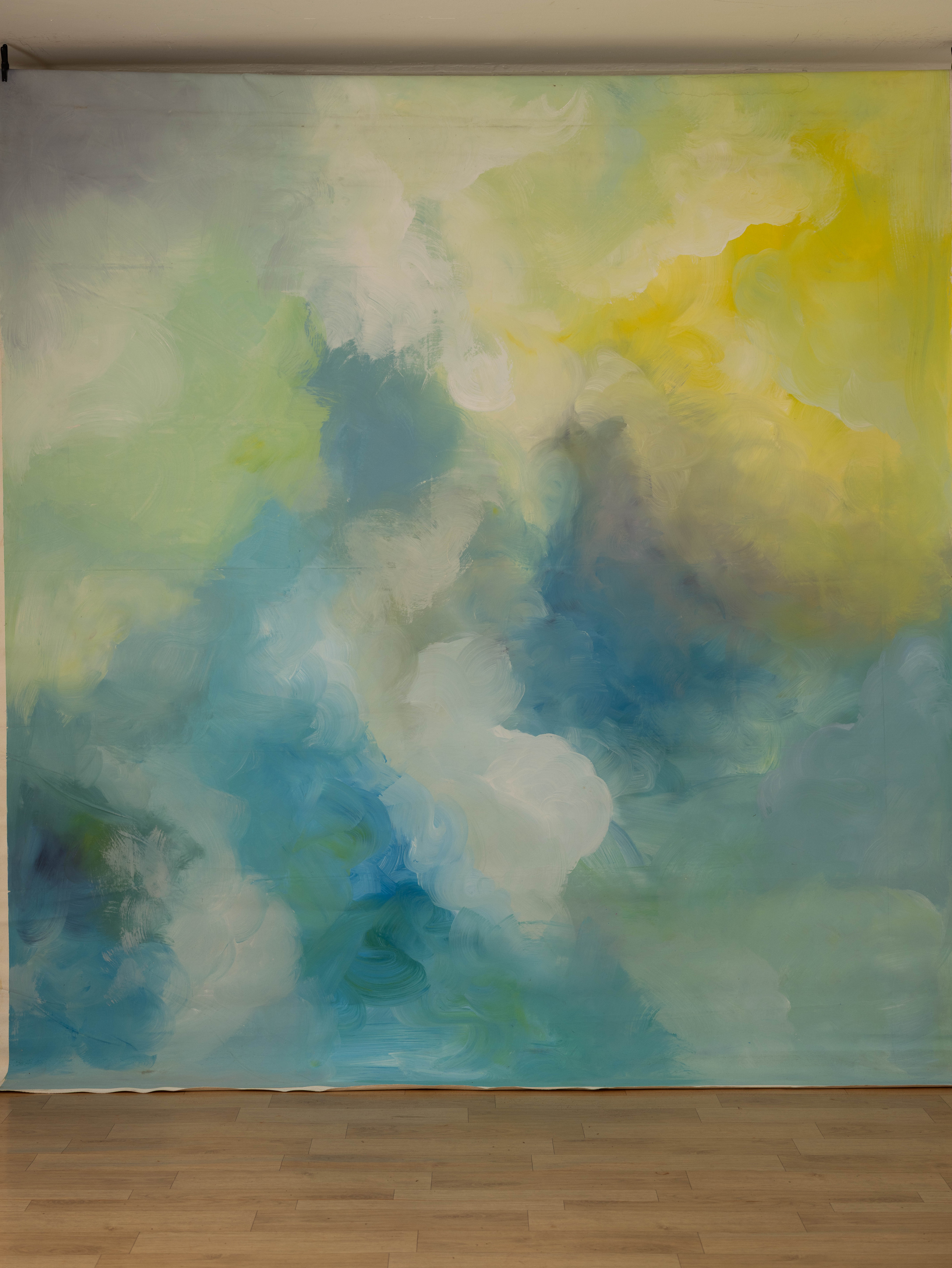 Blue Hosta Canvas Backdrop (RN#239) view 4