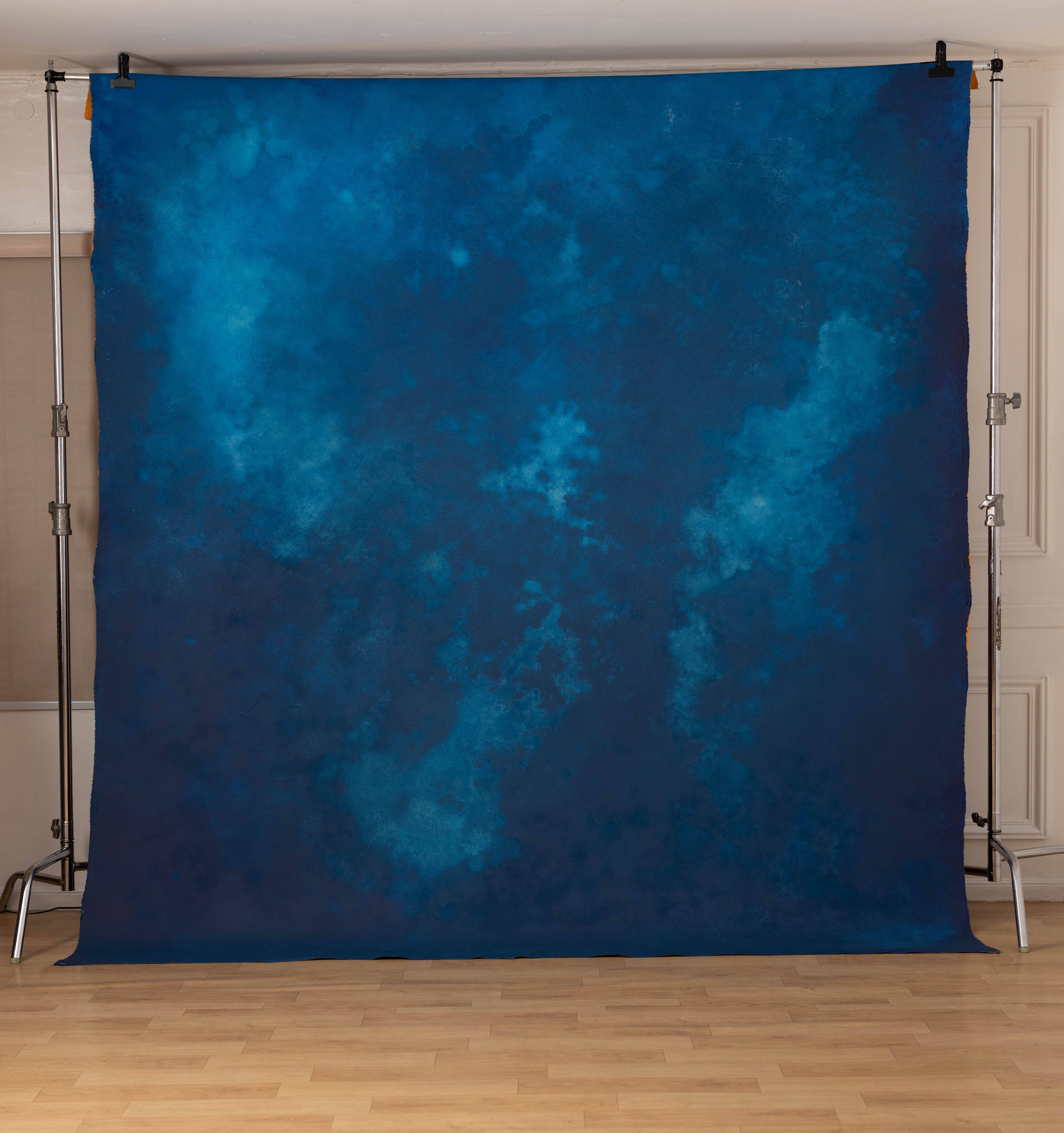 Nutmeg And Astronaut Blue Painted Canvas Backdrop (SL#466) view 5