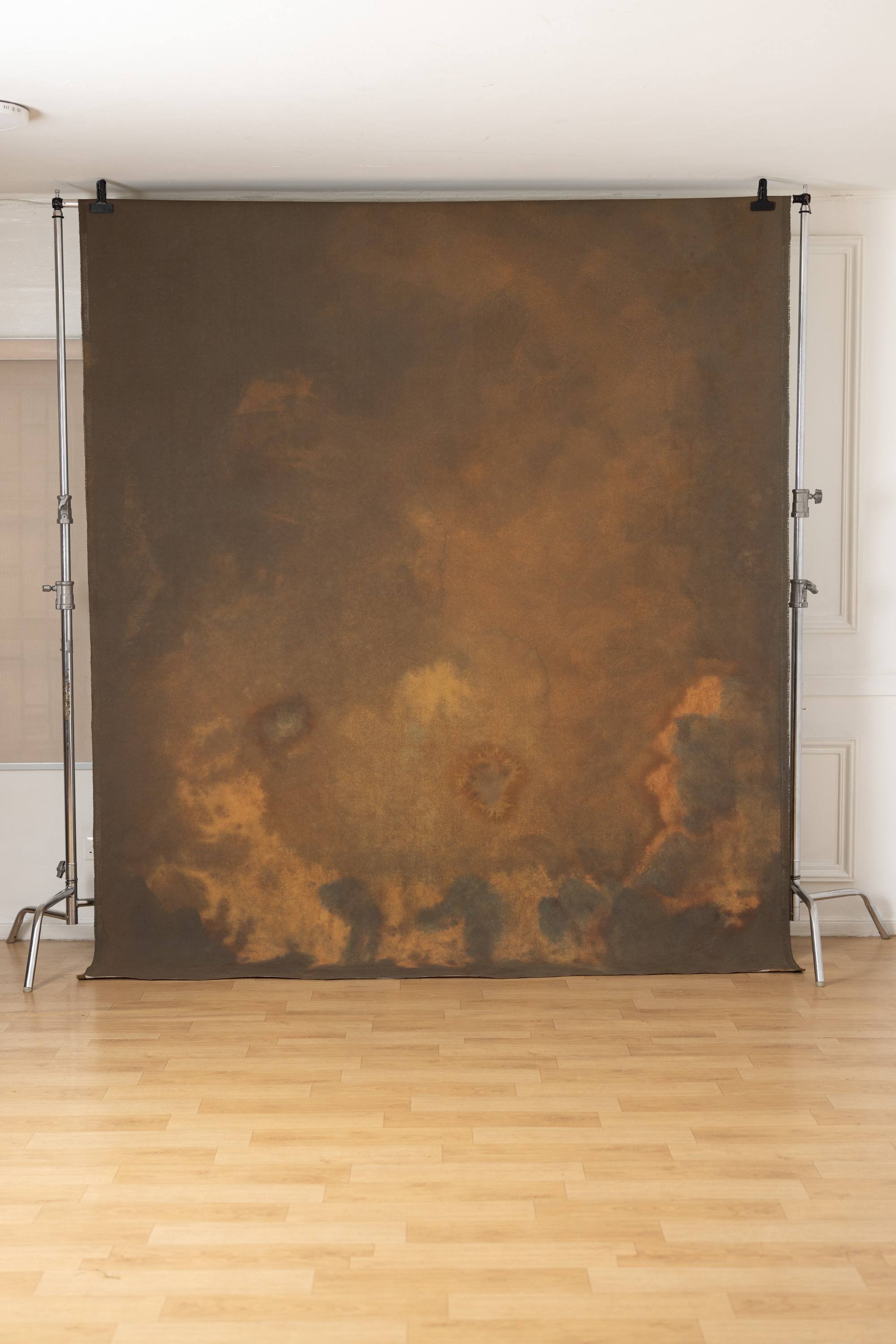 Vintage Cocoa Painted Canvas Backdrop (SL#480) view 2