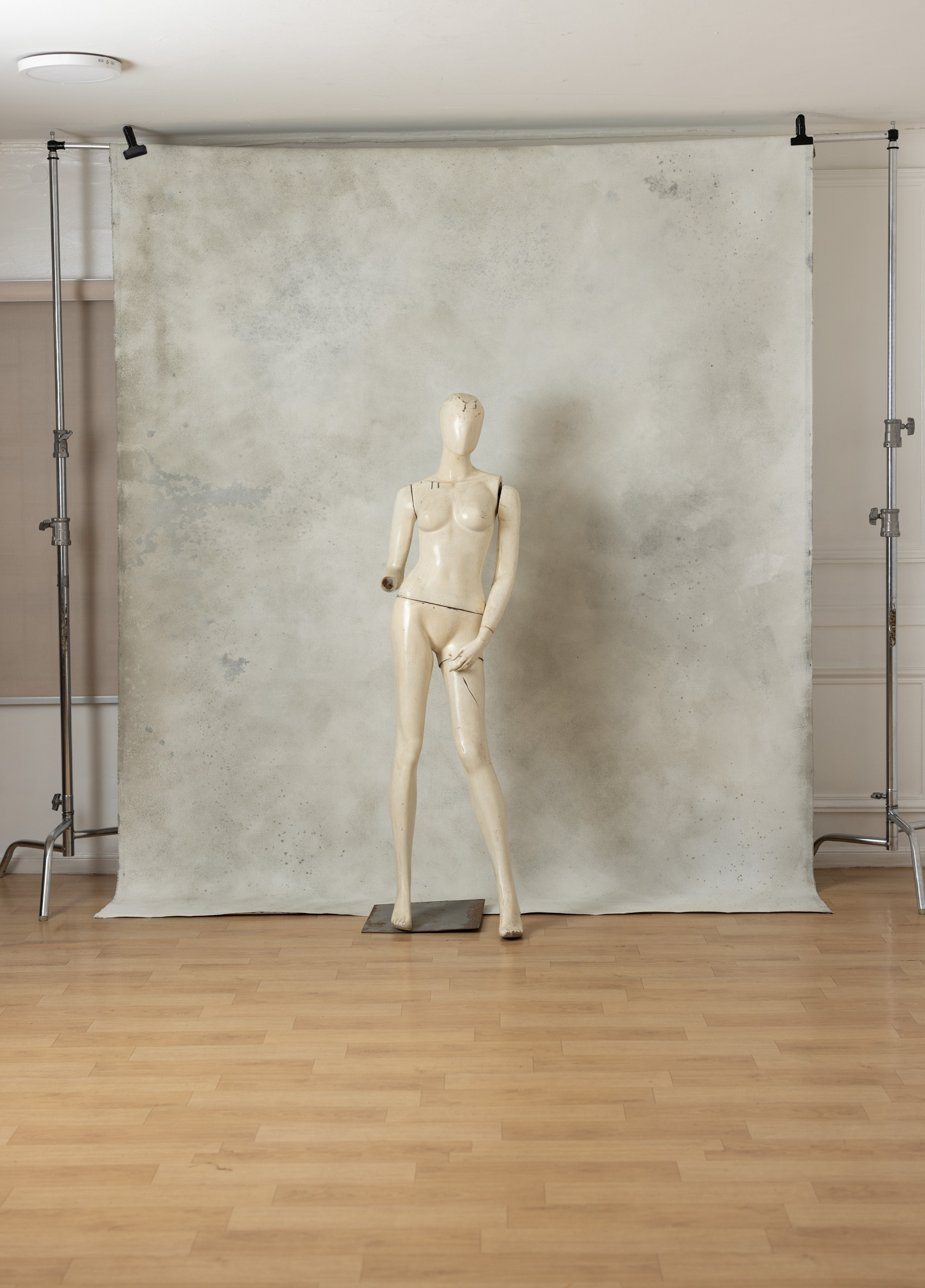 Pale Silver Painted Canvas Backdrop (SL#485) view 4