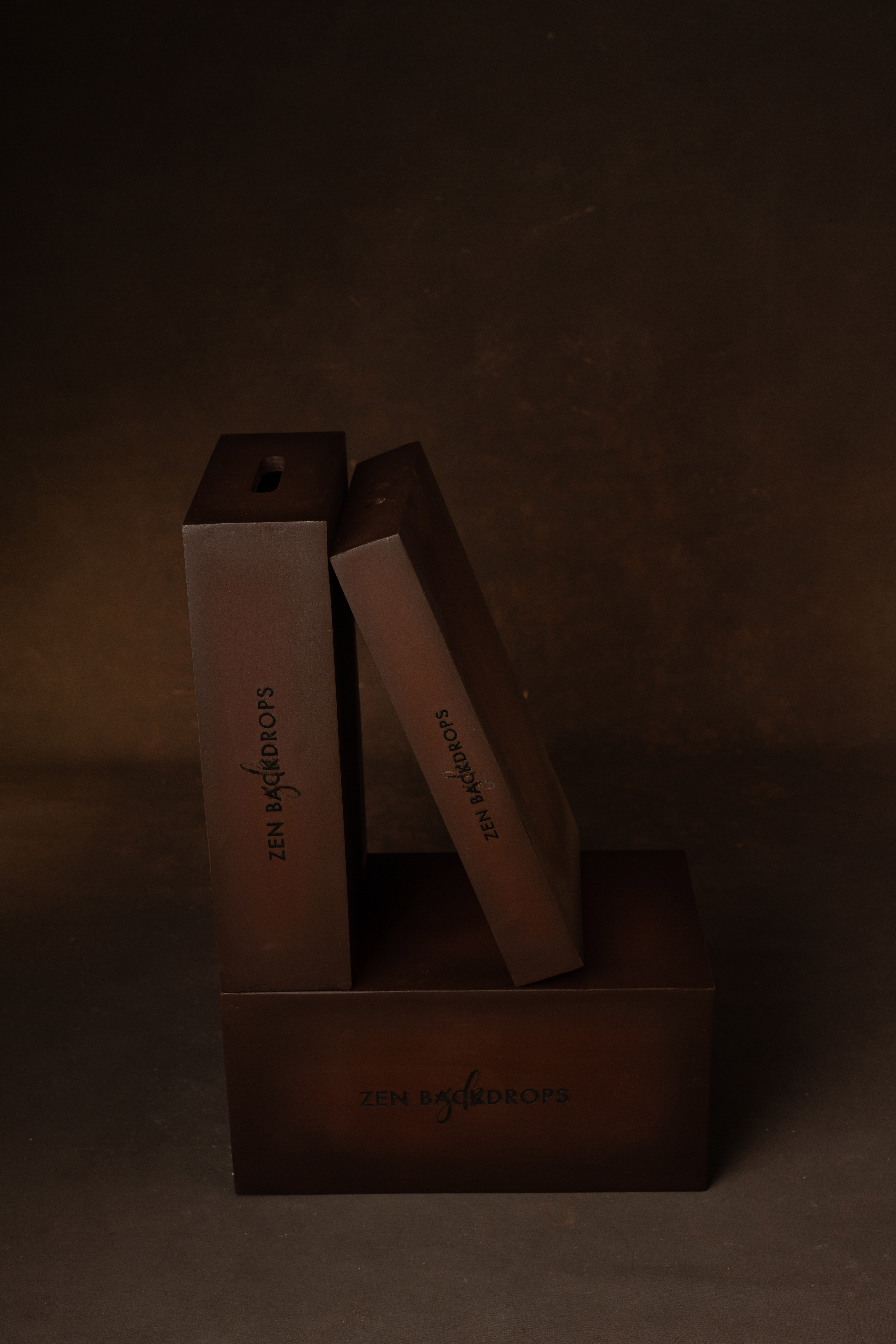 SET OF DARK BROWN APPLE BOXES view 2
