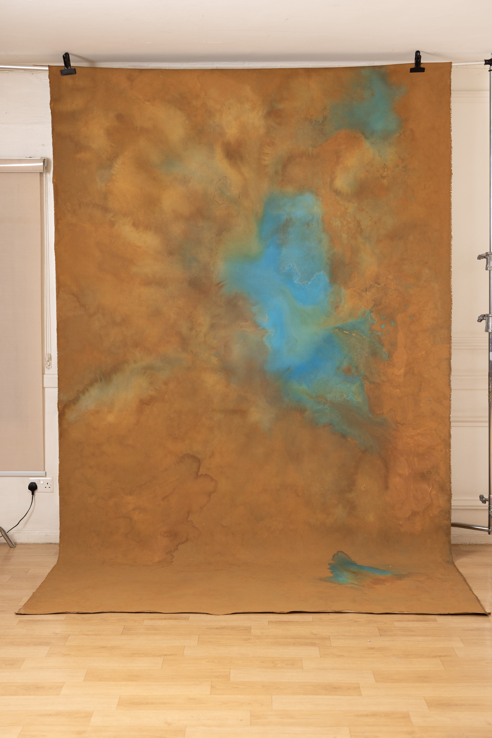 Viridian Mint Painted Canvas Backdrop (RN#455) view 4