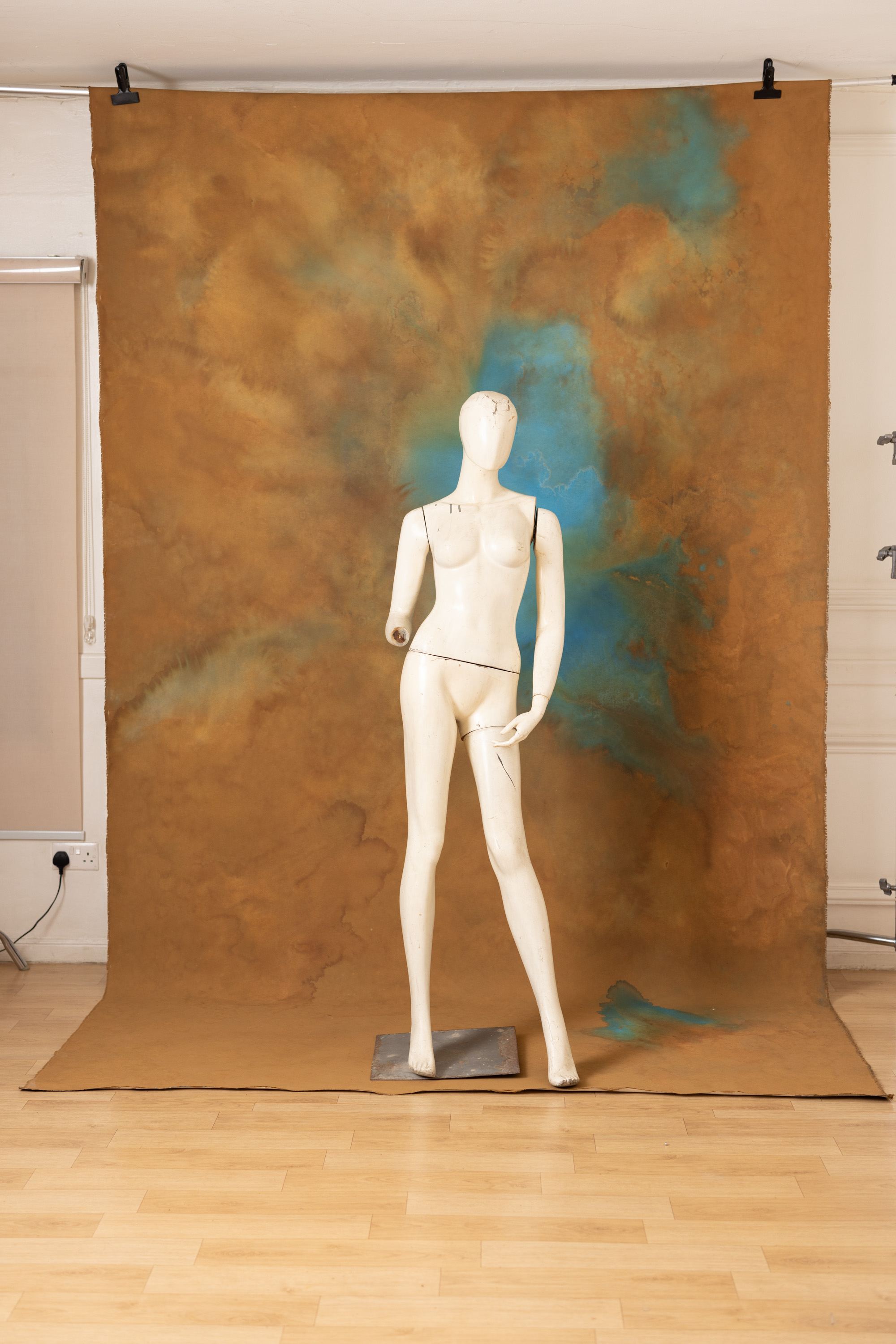 Viridian Mint Painted Canvas Backdrop (RN#455) view 5