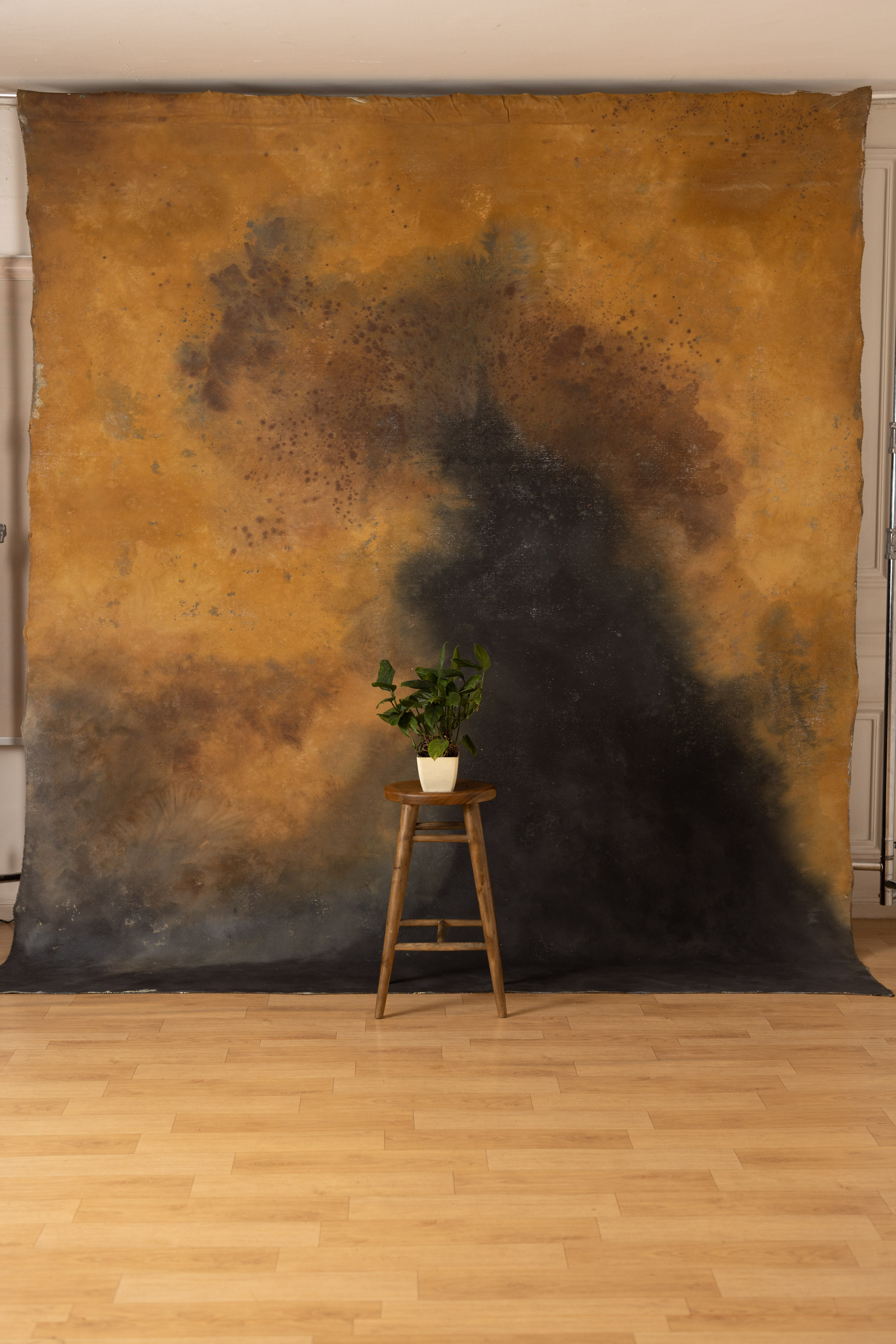 Pickled and Iroko Painted Canvas Backdrop (RN#418) view 6