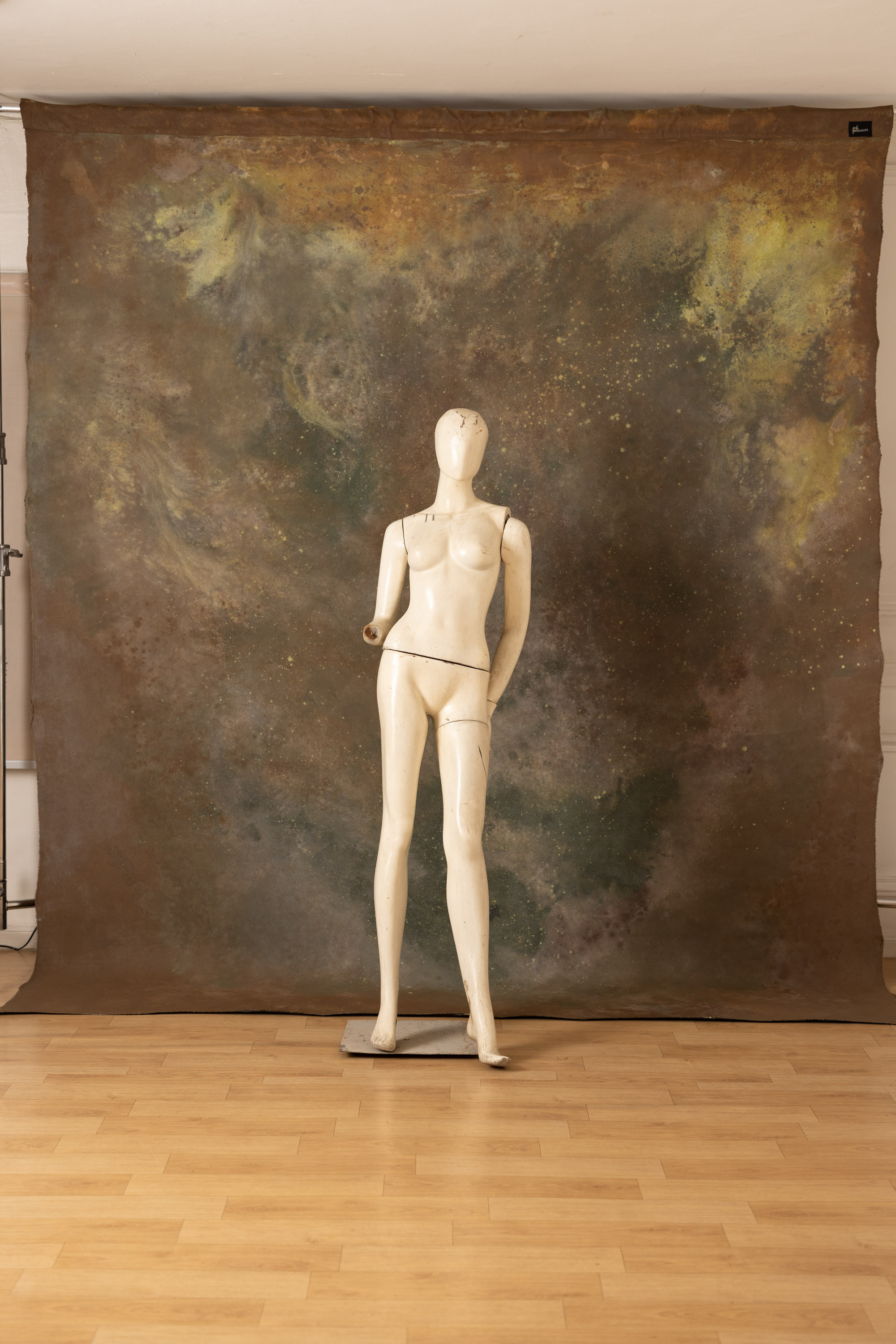 Pickled and Iroko Painted Canvas Backdrop (RN#418) view 7