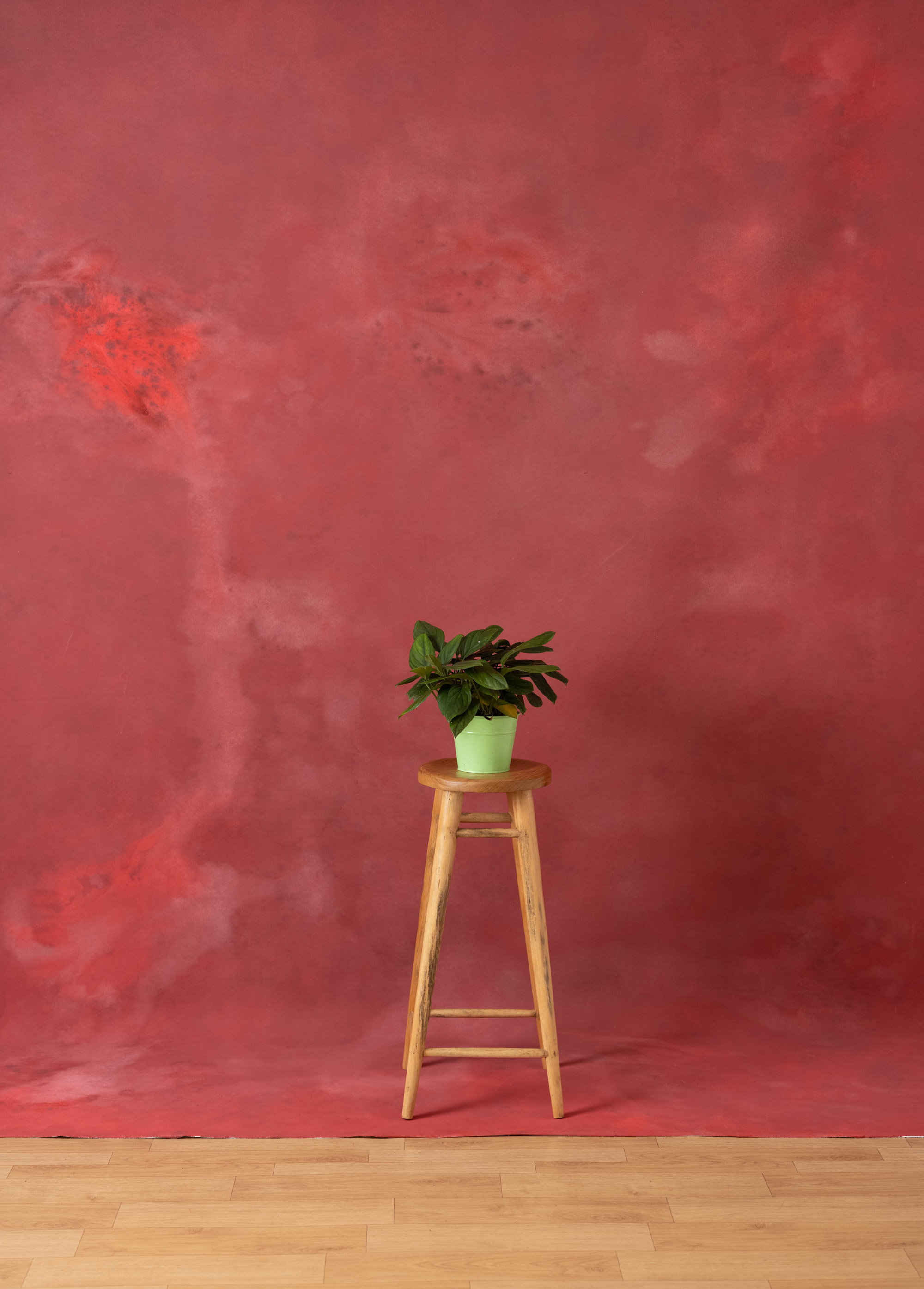 Foggy Moon Red Painted Canvas Backdrop (RN#353) view 5