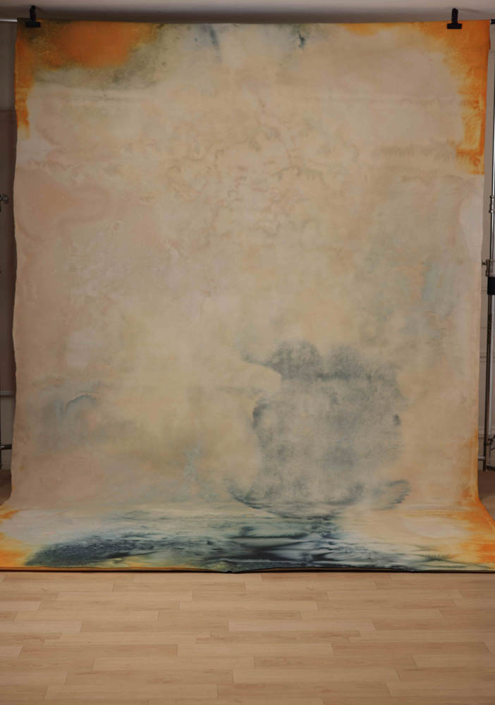 Grey Cloud Painted Canvas Backdrop (RN#294) view 4
