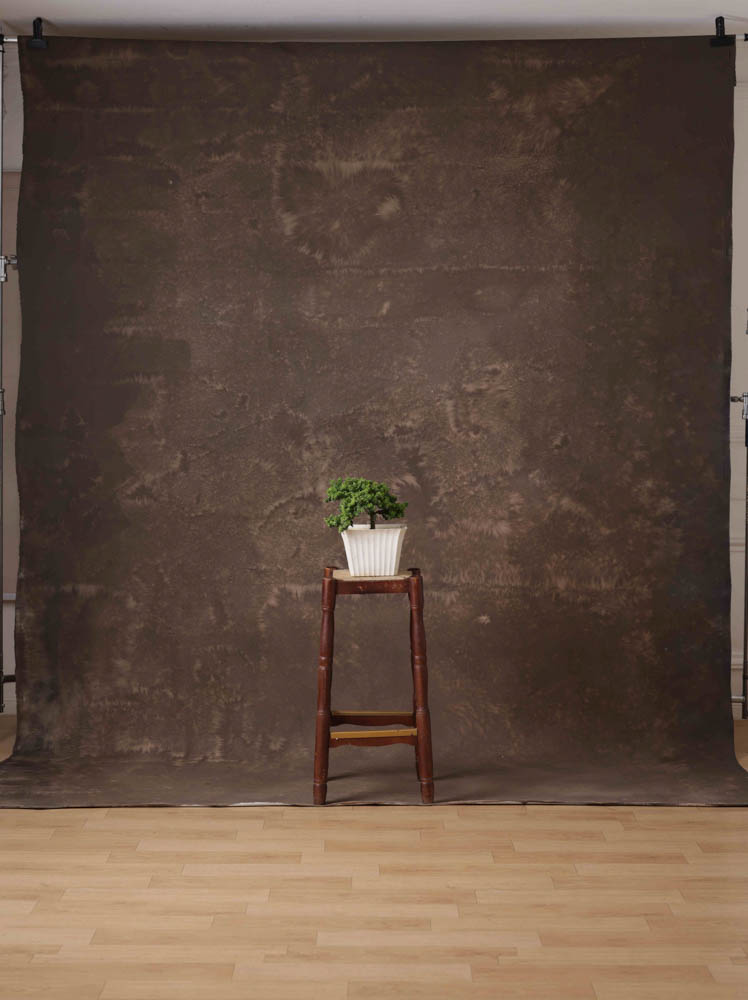 Rock Brown Painted Canvas Backdrop (RN#295) view 3