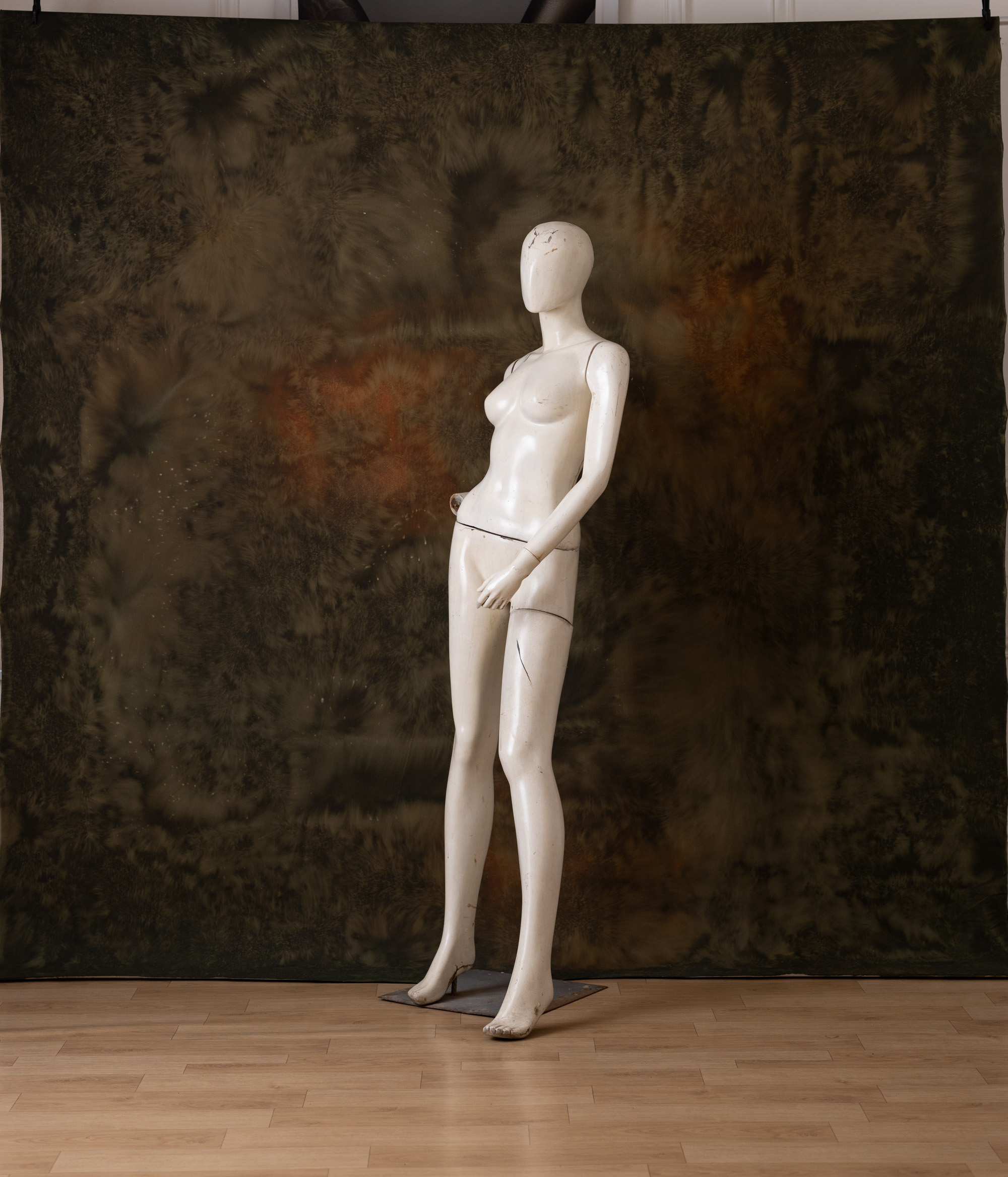 French Beige Painted Canvas Backdrop (RN#283) view 4