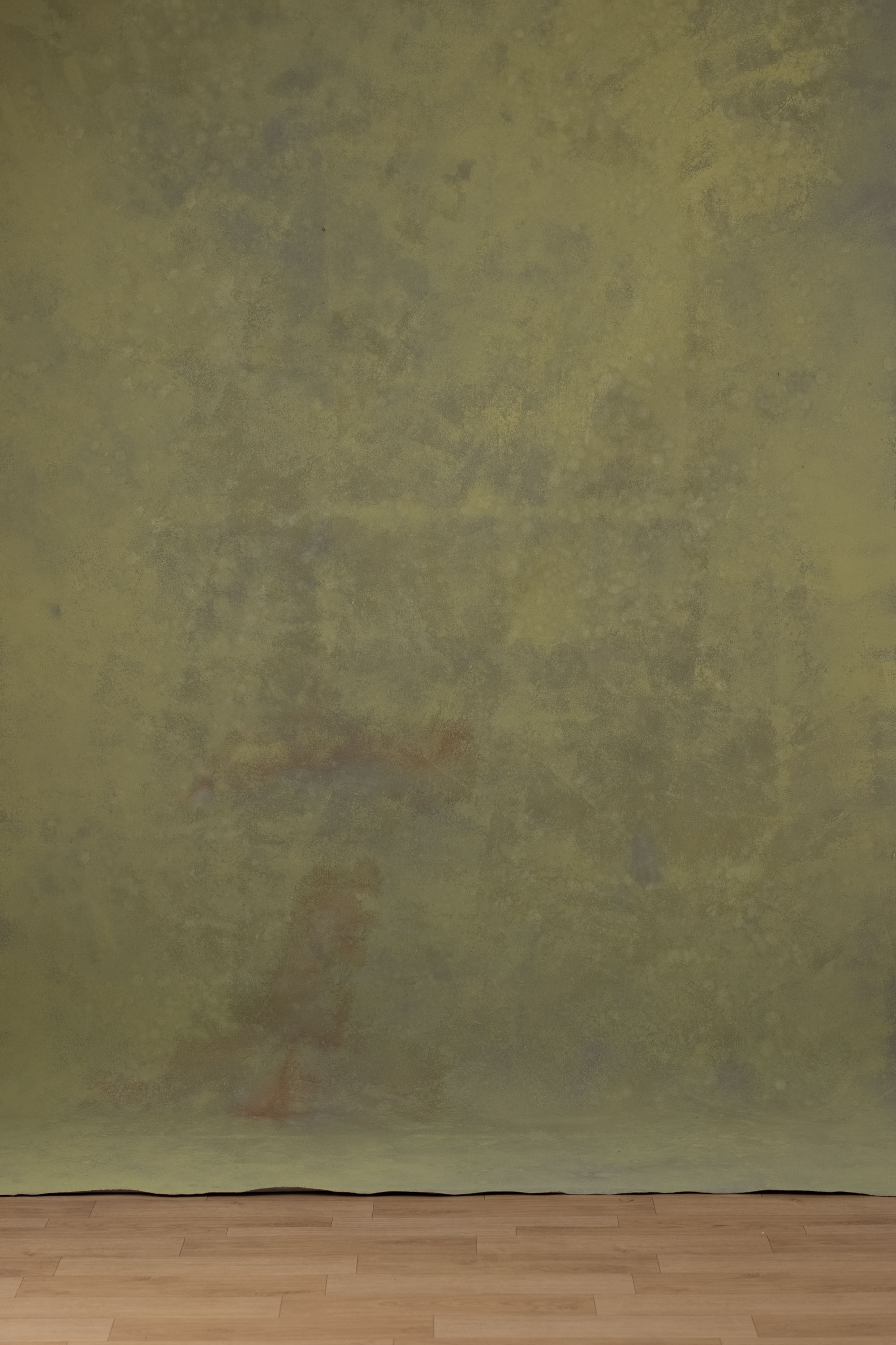 Green distressed and grey Painted Canvas Backdrop (RN#343) view 2