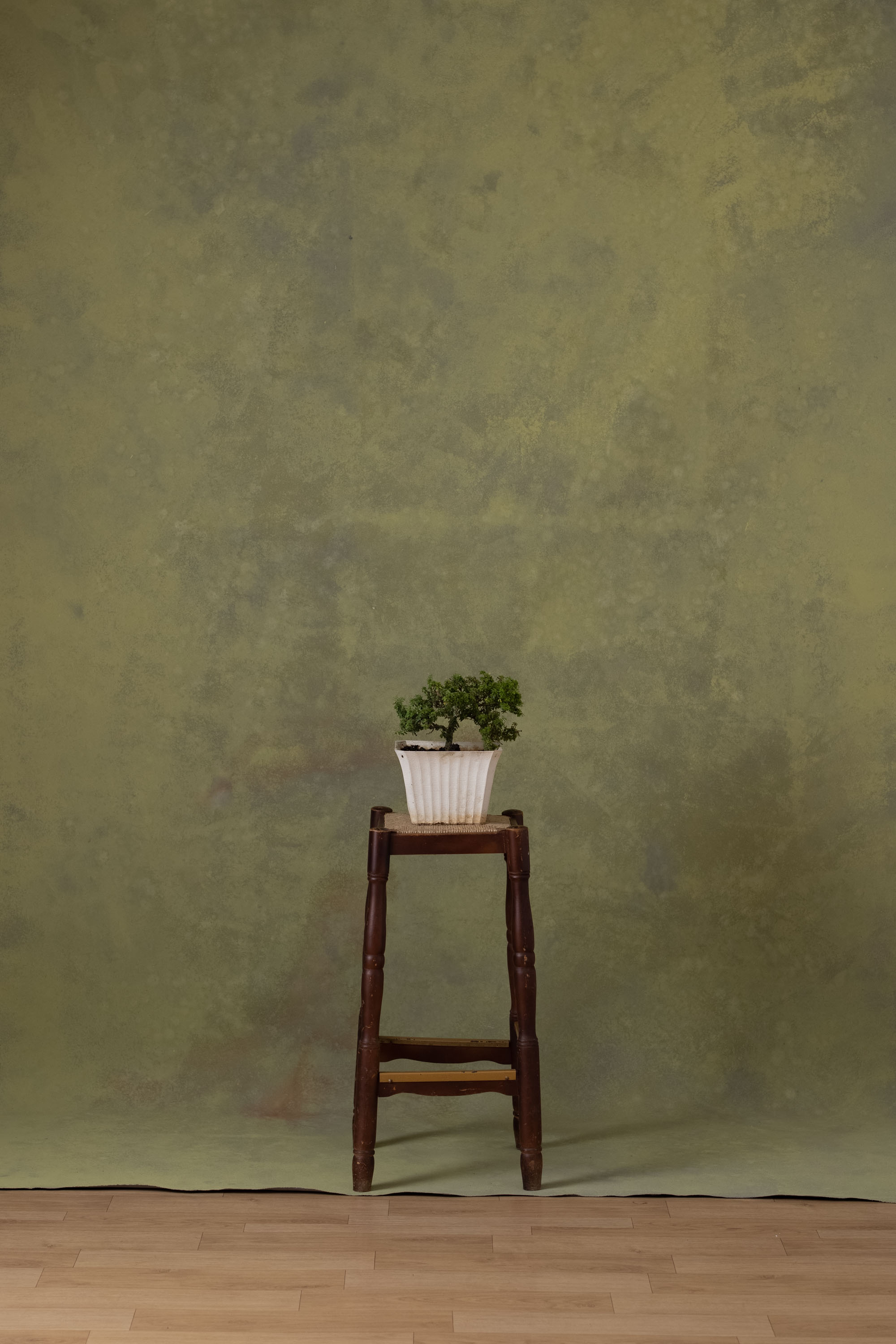 Green distressed and grey Painted Canvas Backdrop (RN#343) view 4