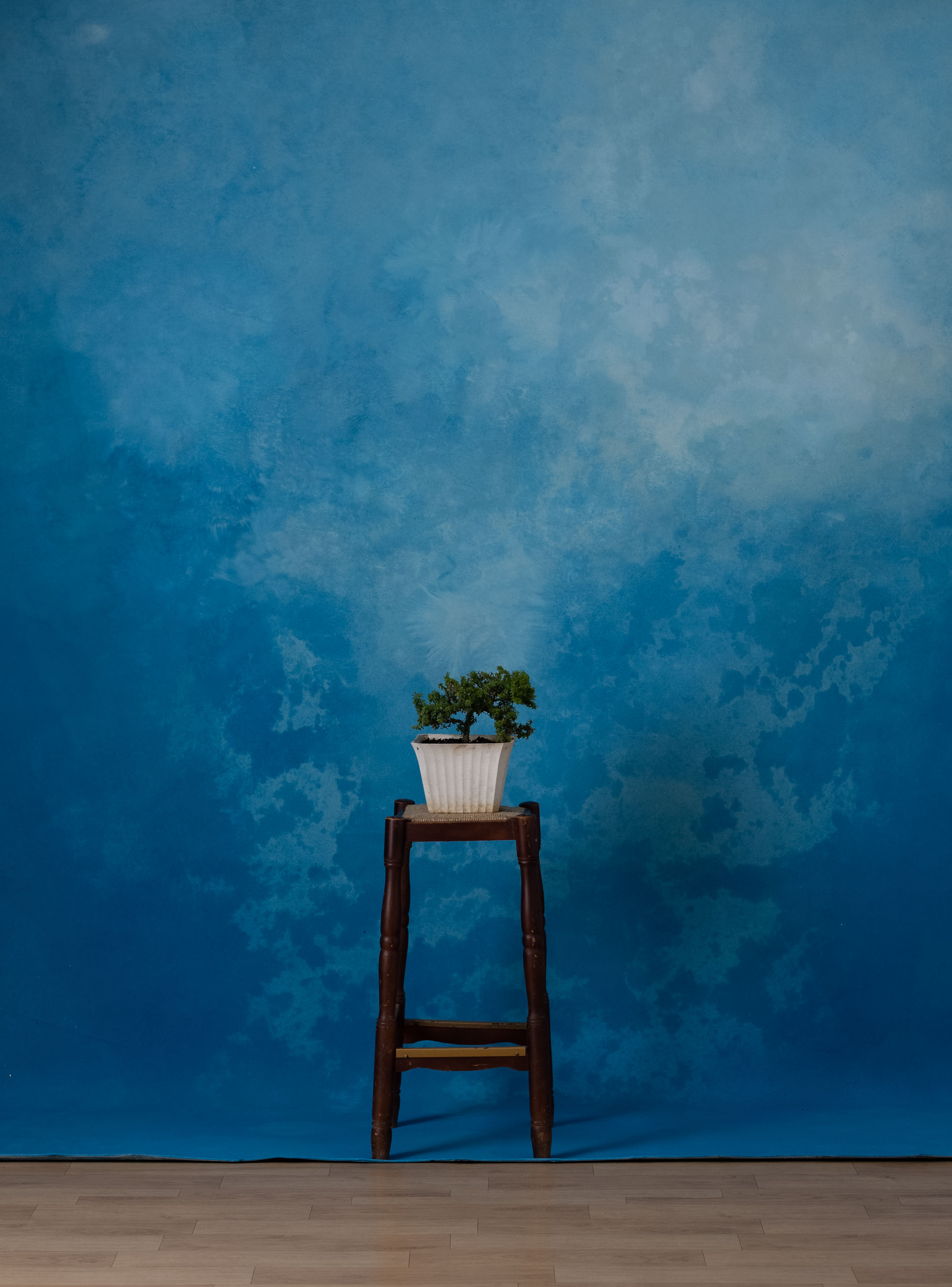 Blue Mist Painted Canvas Backdrop (RN#339)