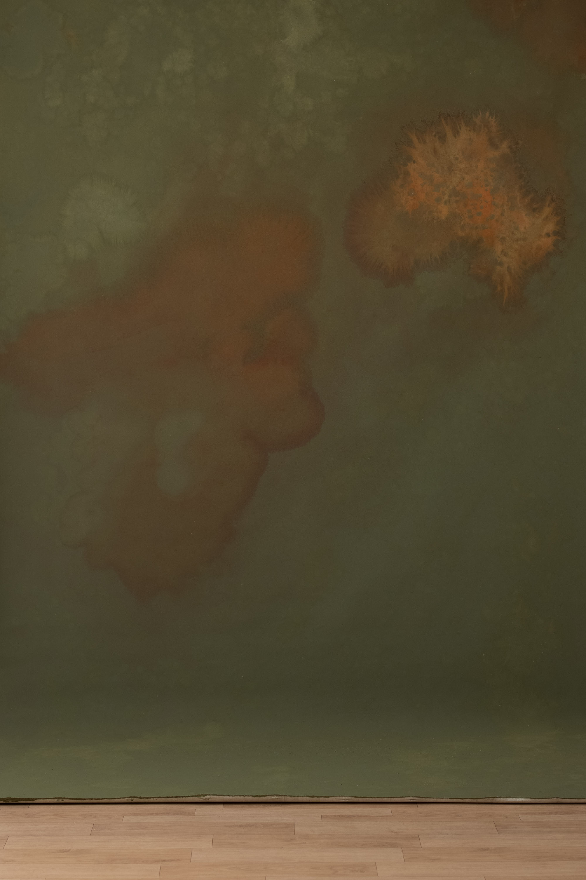 Olive Green Painted Canvas Backdrop (RN#341) view 2
