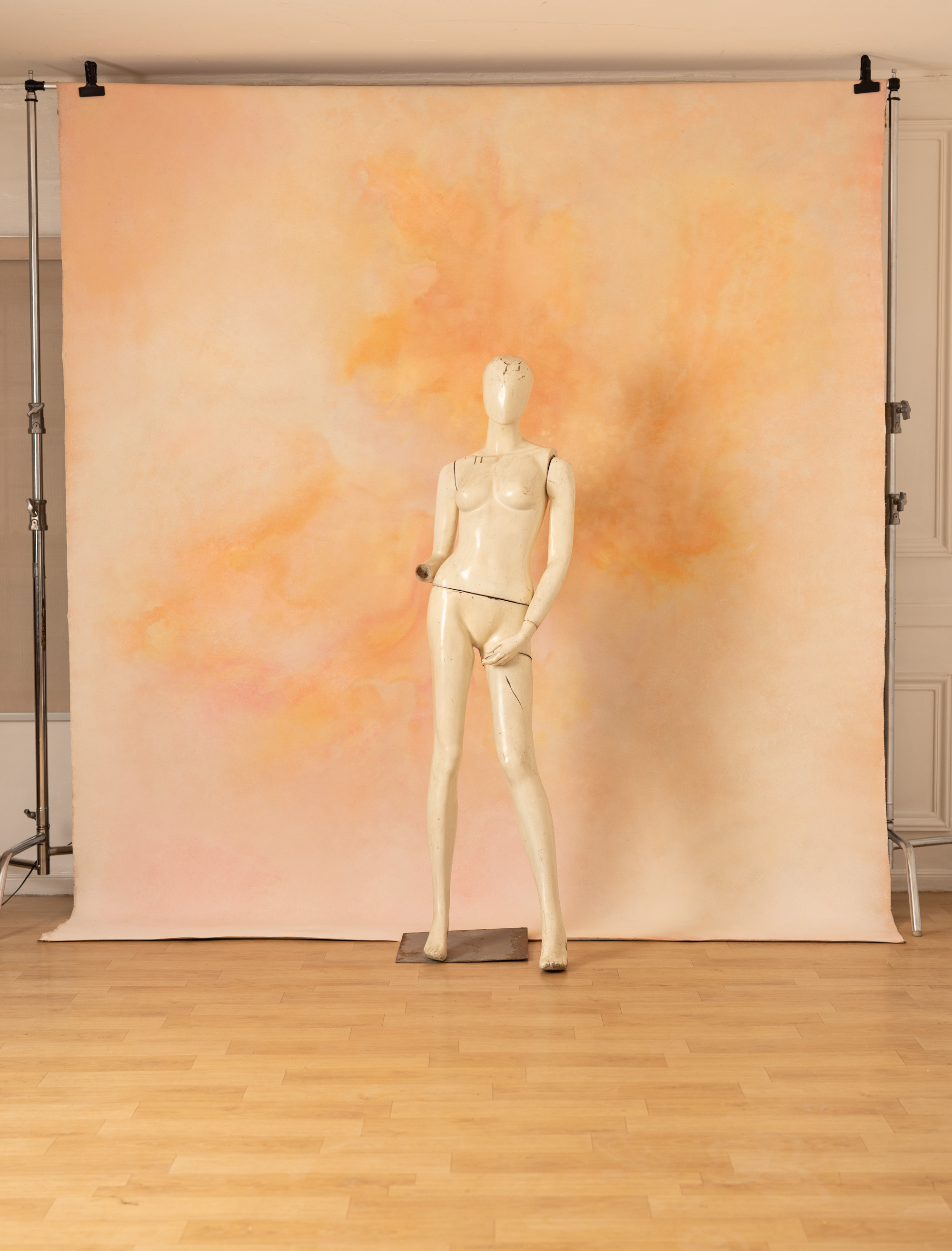 Rusty Pink Painted Canvas Backdrop (RN#349) view 5