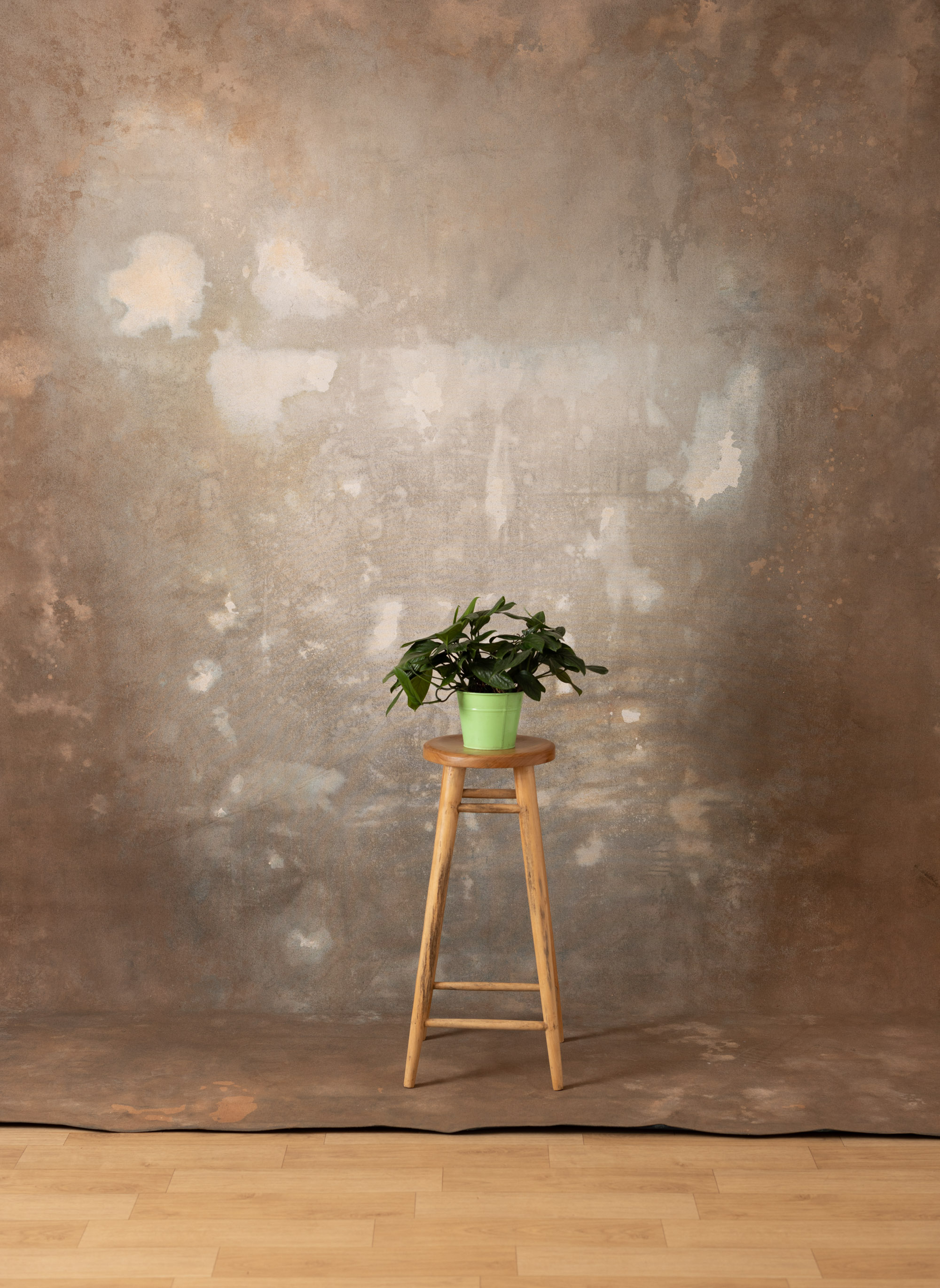 Teal and Copper Painted Canvas Backdrop (RN#351) view 3