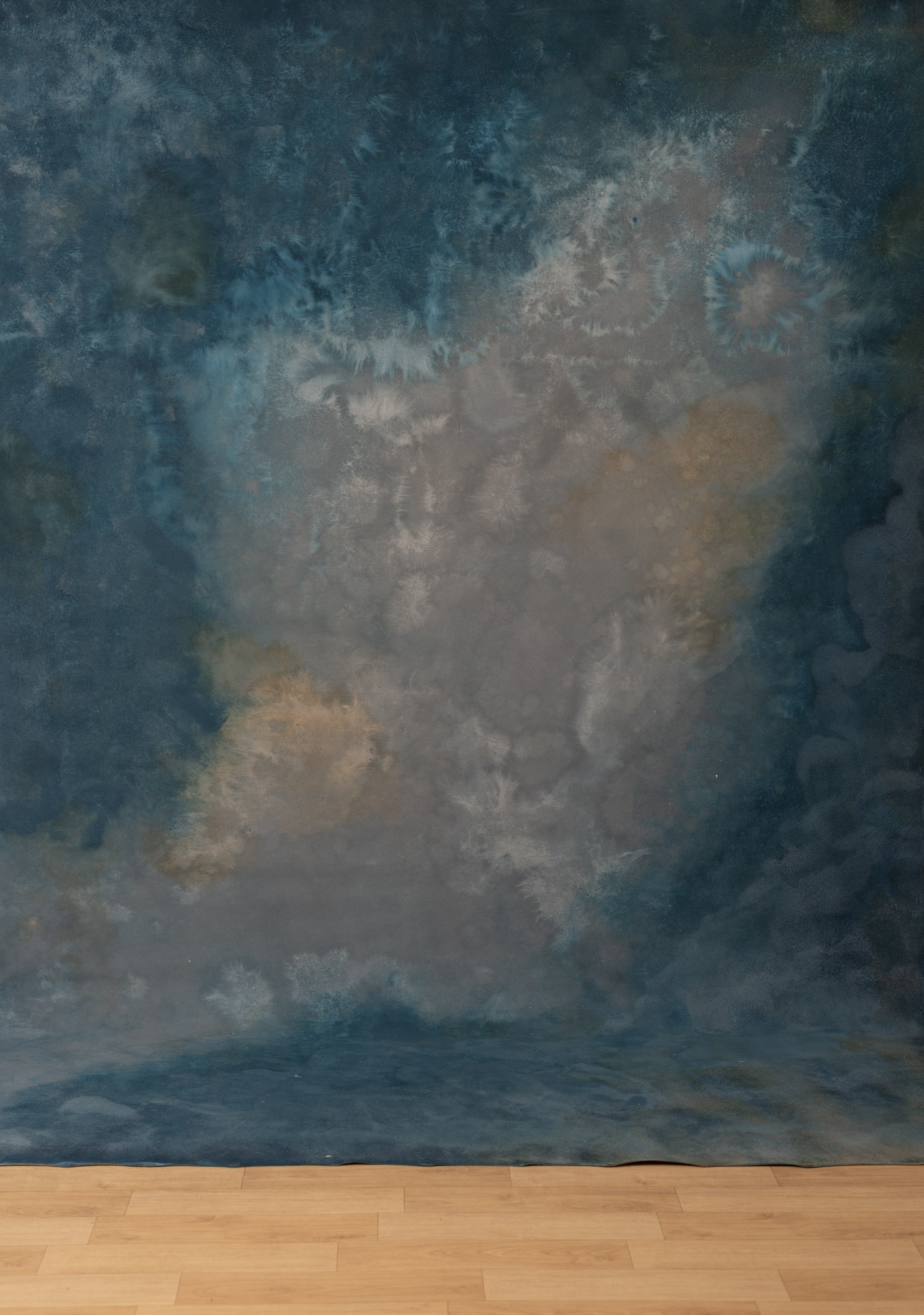 Teal and Copper Painted Canvas Backdrop (RN#351) view 4
