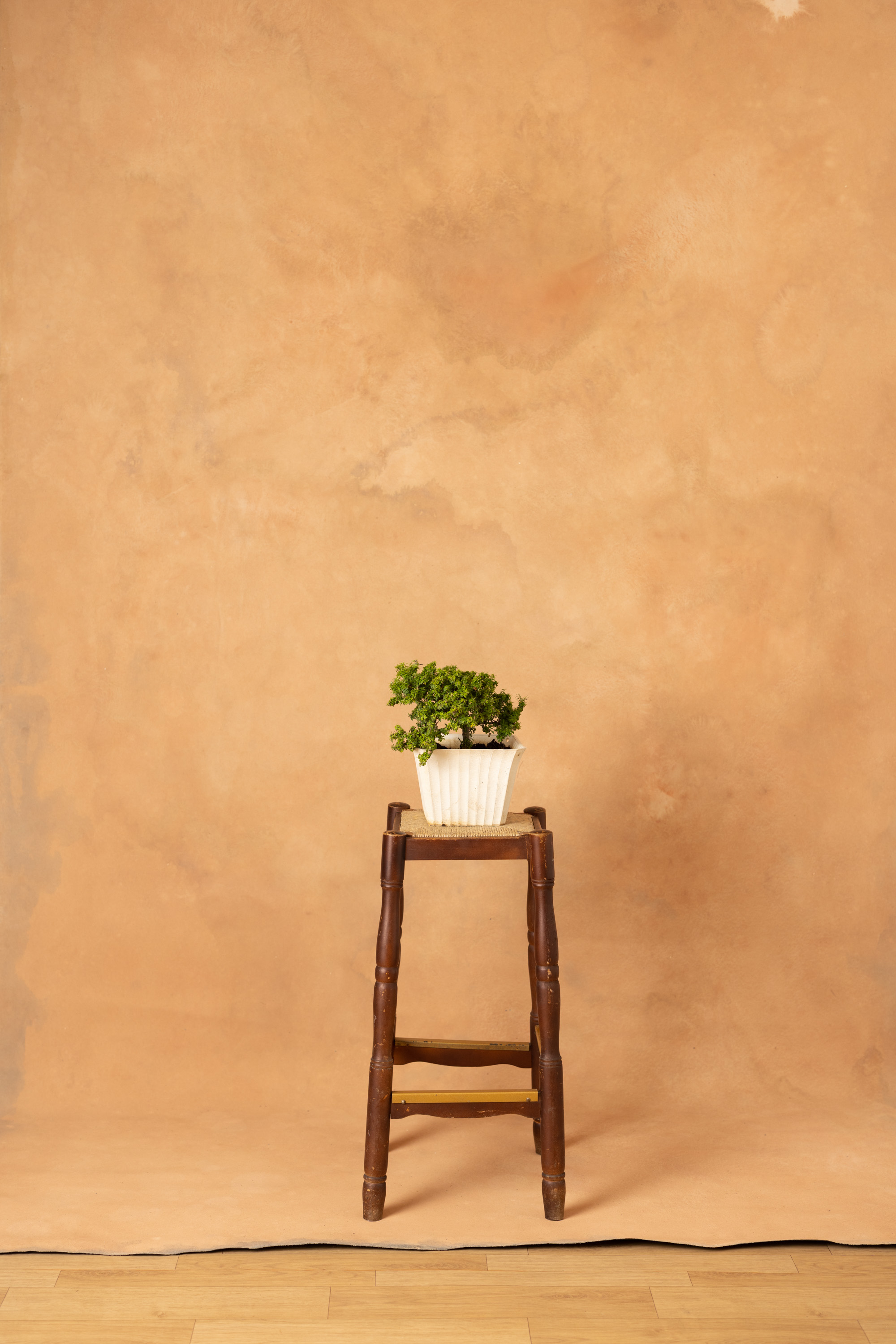 Fiery Orange Burn Painted Canvas Backdrop (RN#334) view 4