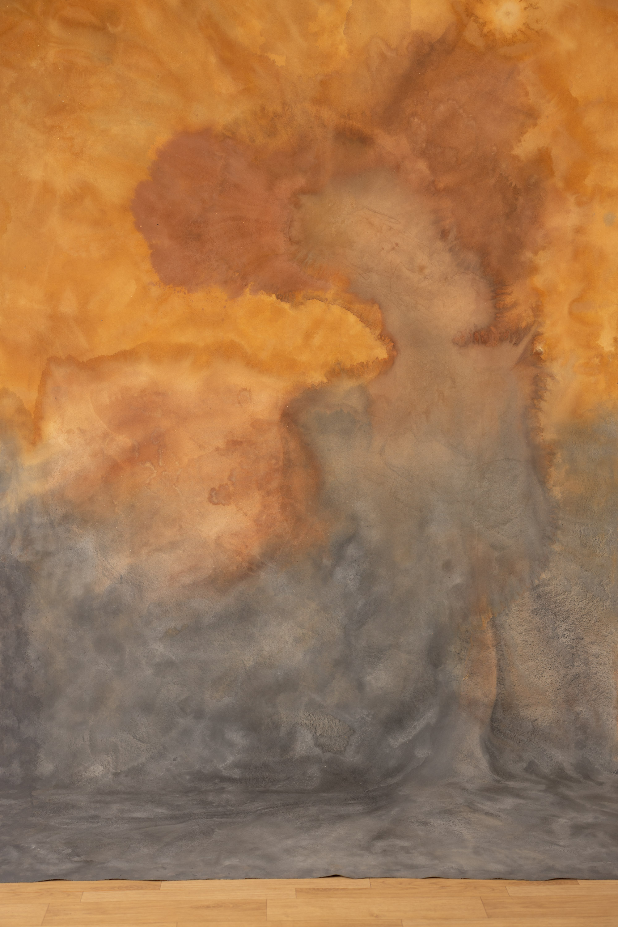 Fiery Orange Burn Painted Canvas Backdrop (RN#334) view 6