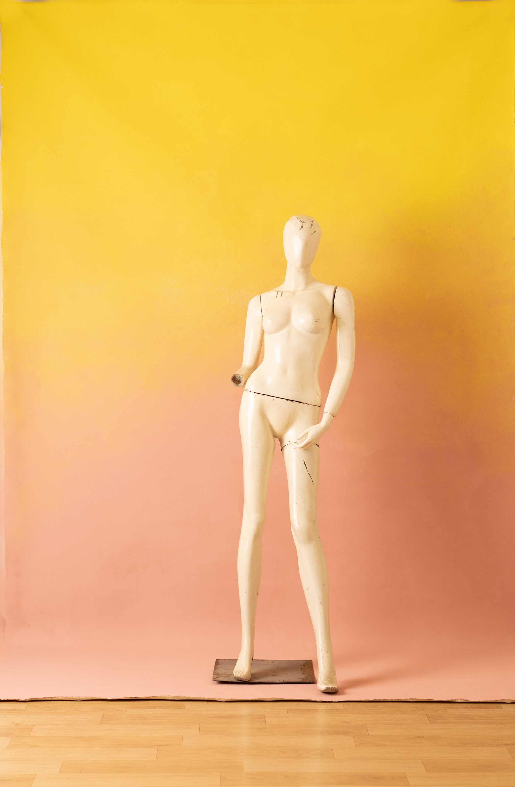 Pinky Yellow Painted Canvas Backdrop (RN#305) view 4