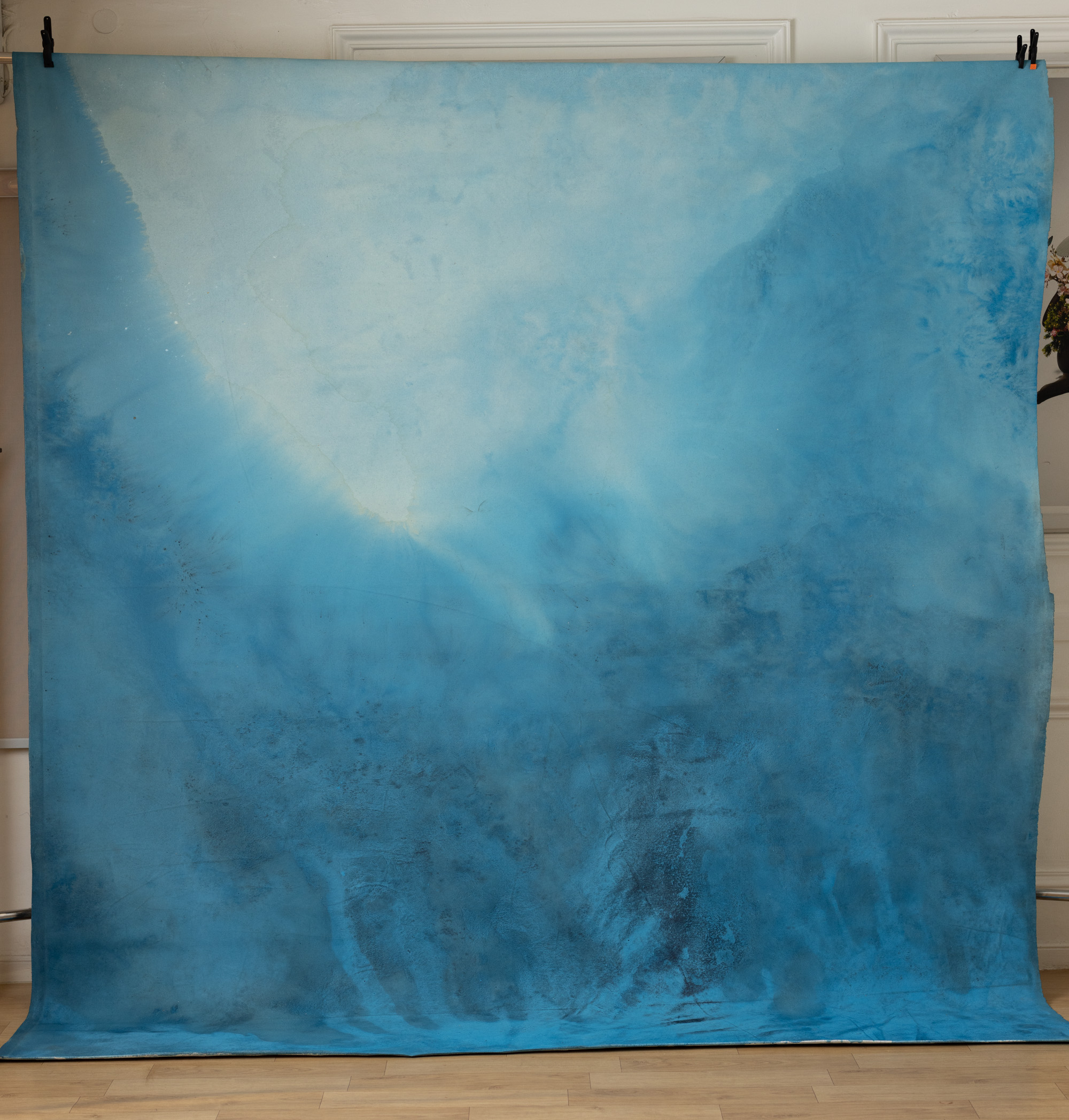 Blue Dianne Painted Canvas Backdrop (RN#268) view 2