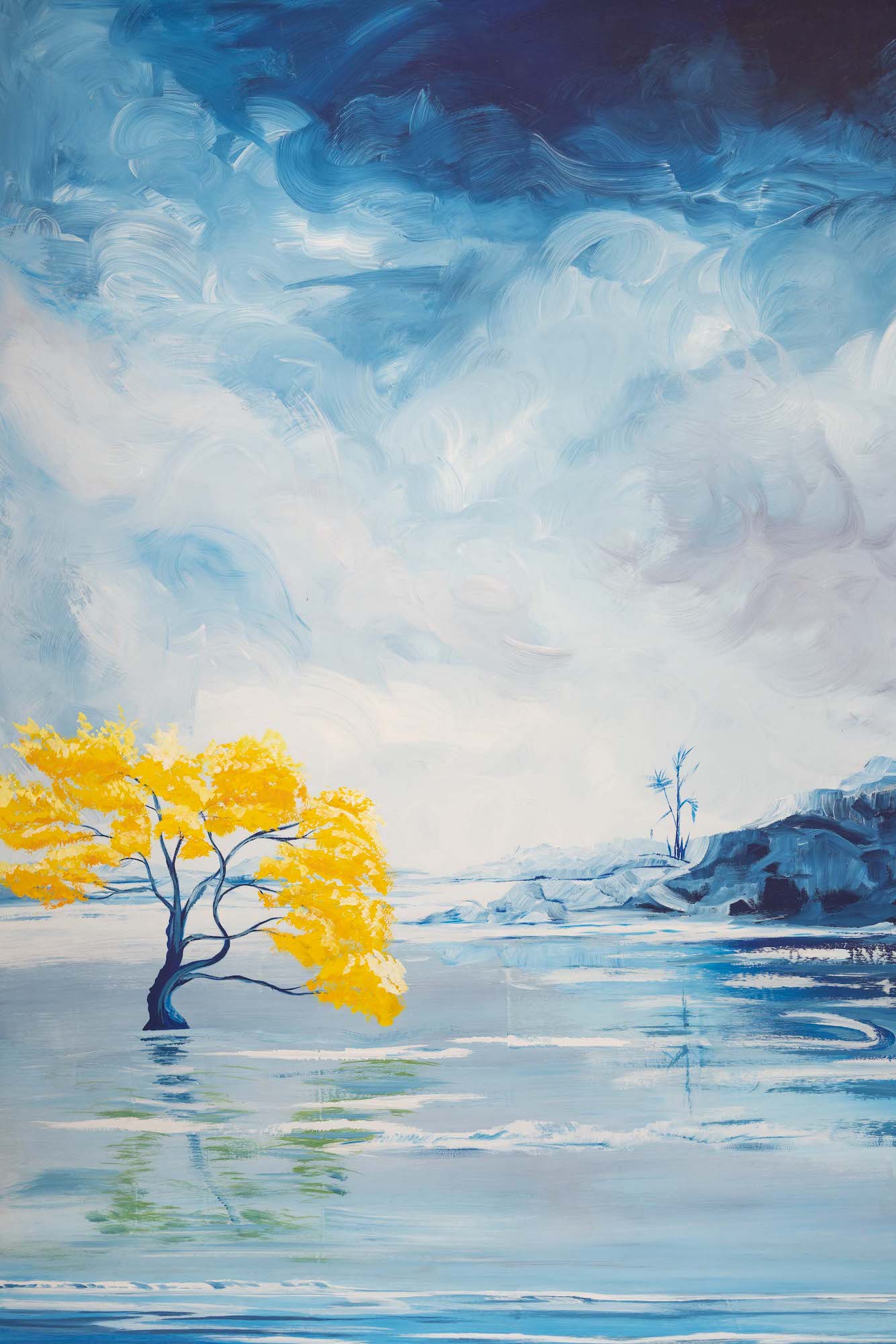 Arctic Meadow Painted Canvas Backdrop (RN#263)