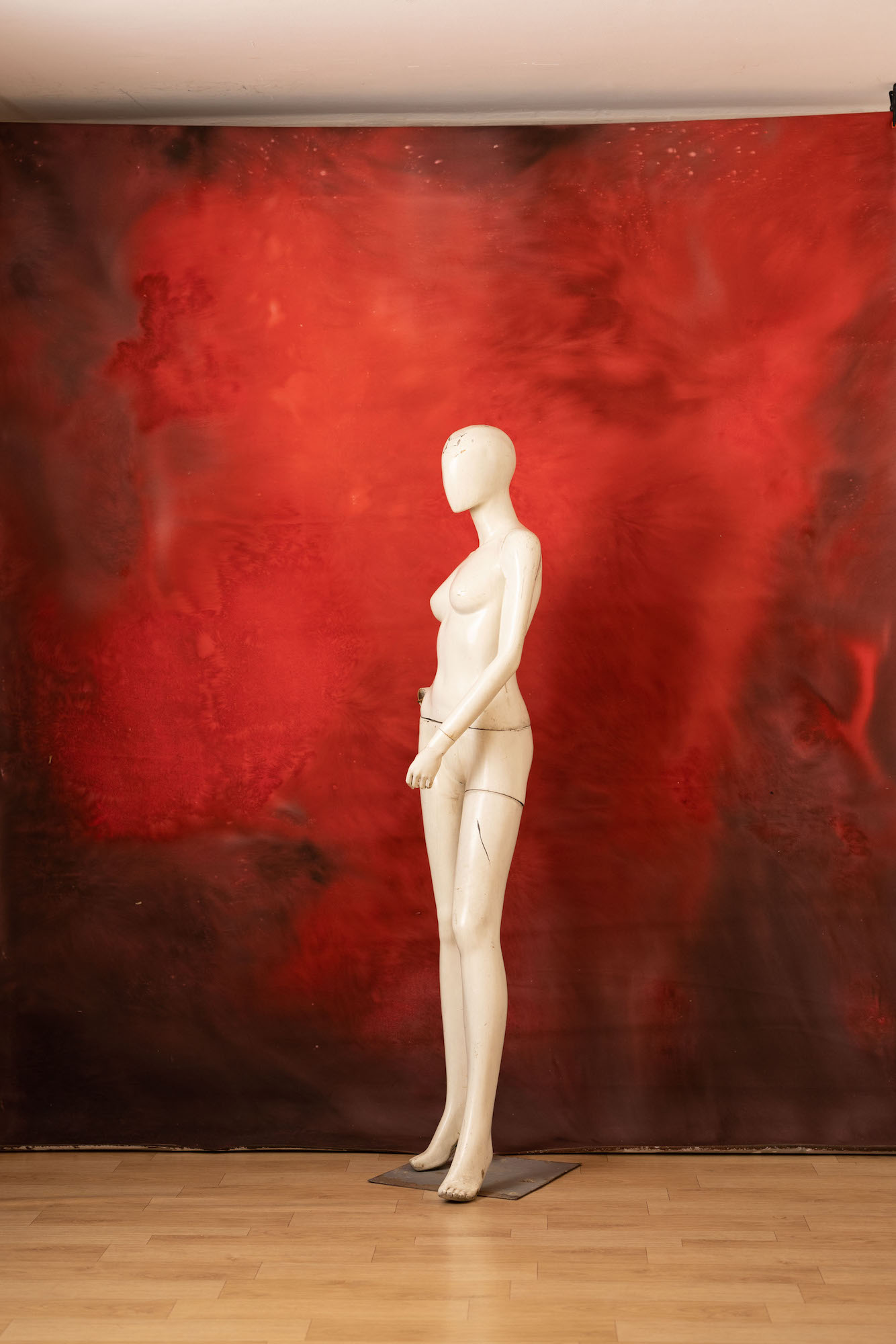 Persian Red Painted Canvas Backdrop (RN#253) view 4