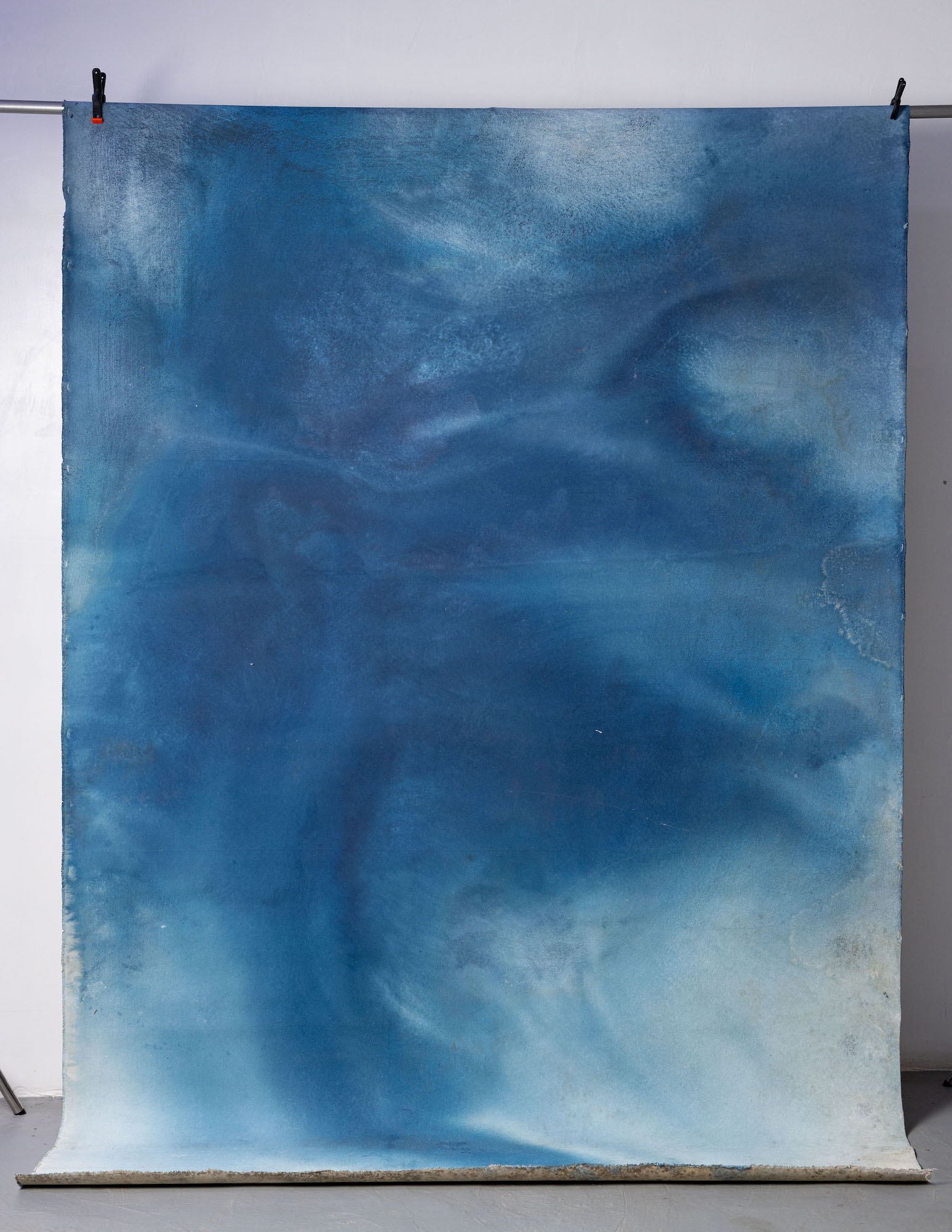 Dusky Blue Painted Canvas Backdrop (SL#226) view 2