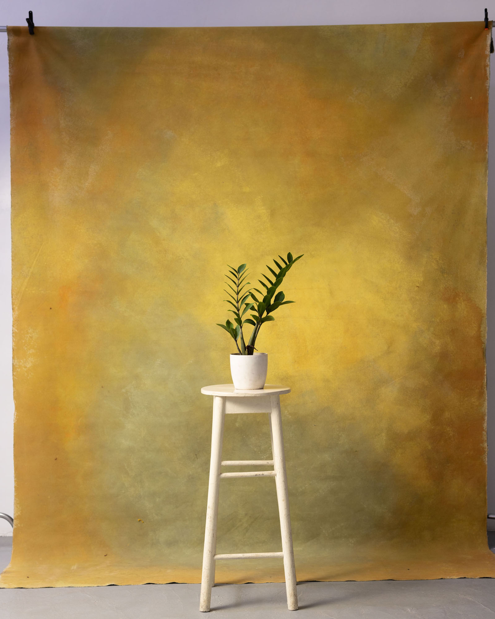 Coffee Cream Painted Canvas Backdrop (RN#59) view 6