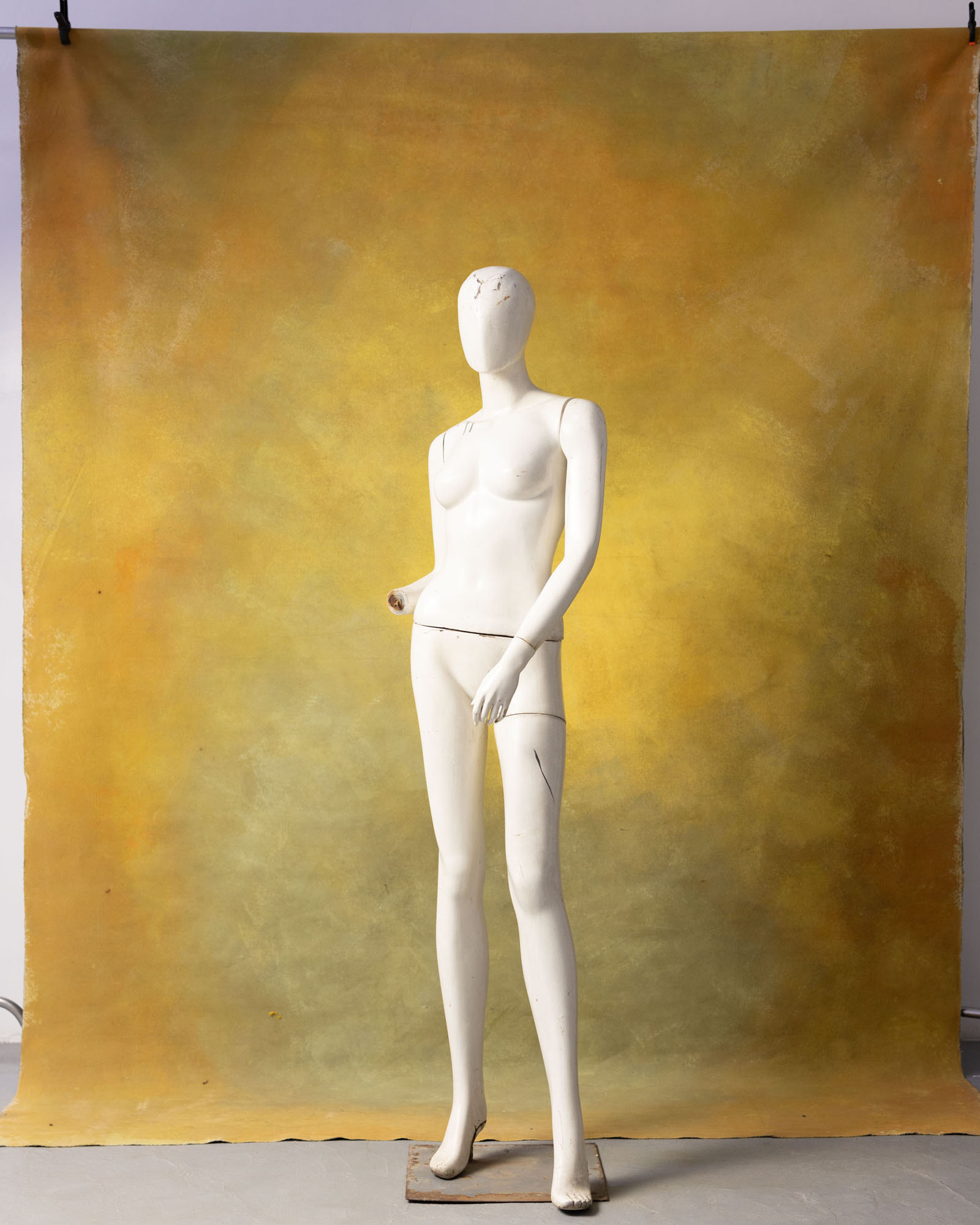Coffee Cream Painted Canvas Backdrop (RN#59) view 8