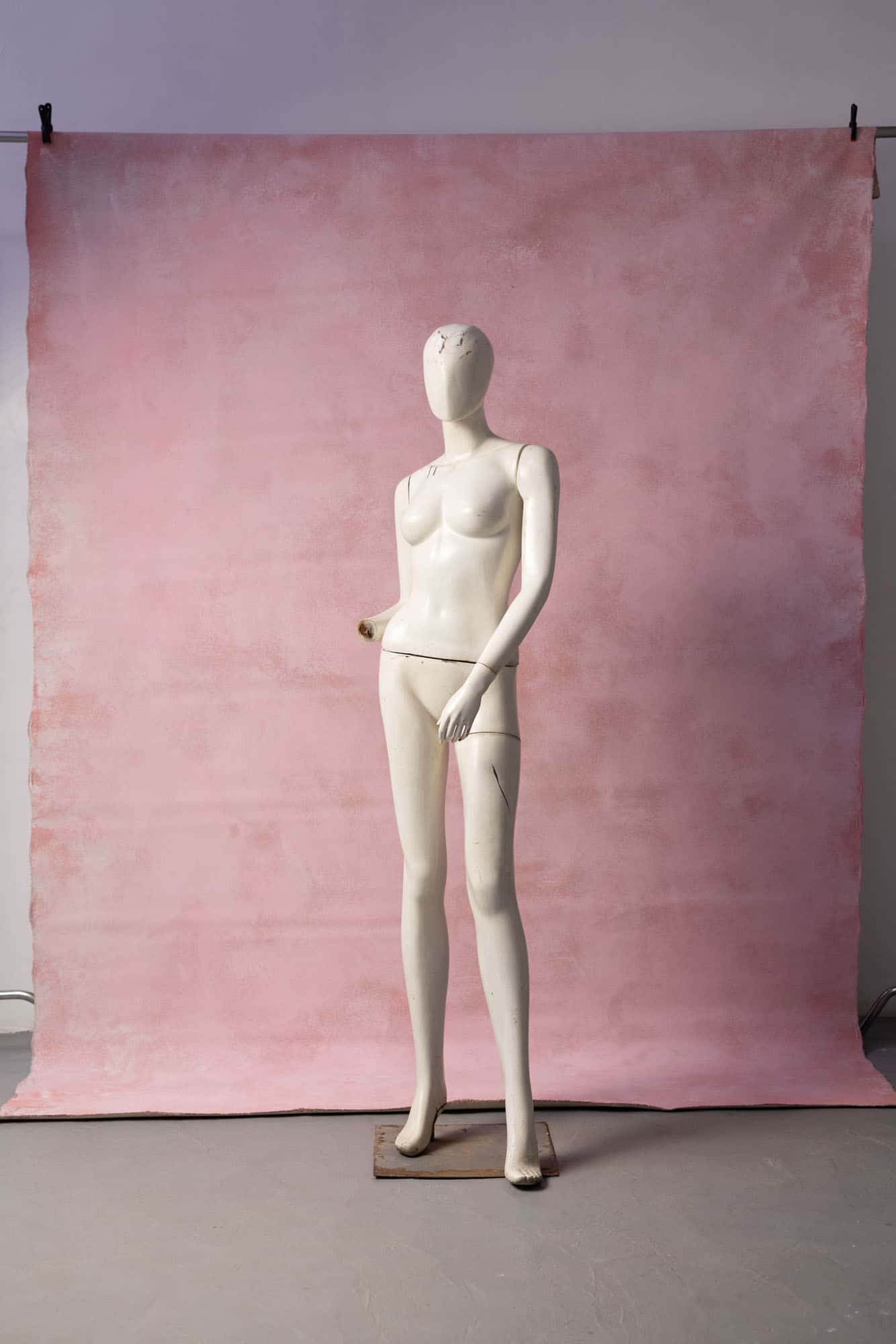 Coral Pink Painted Canvas Backdrop (RN#210) view 4