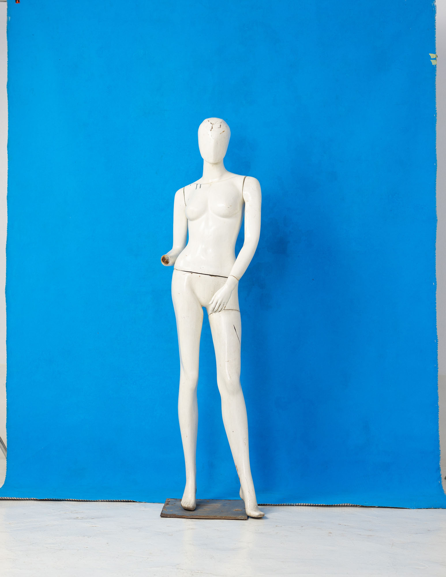 French Blue Painted Canvas Backdrop (RN#148) view 4