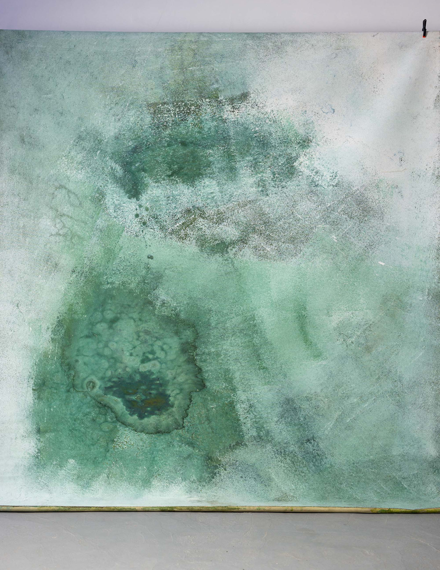 Camouflaged Green Painted Canvas Backdrop (RN#48) view 2