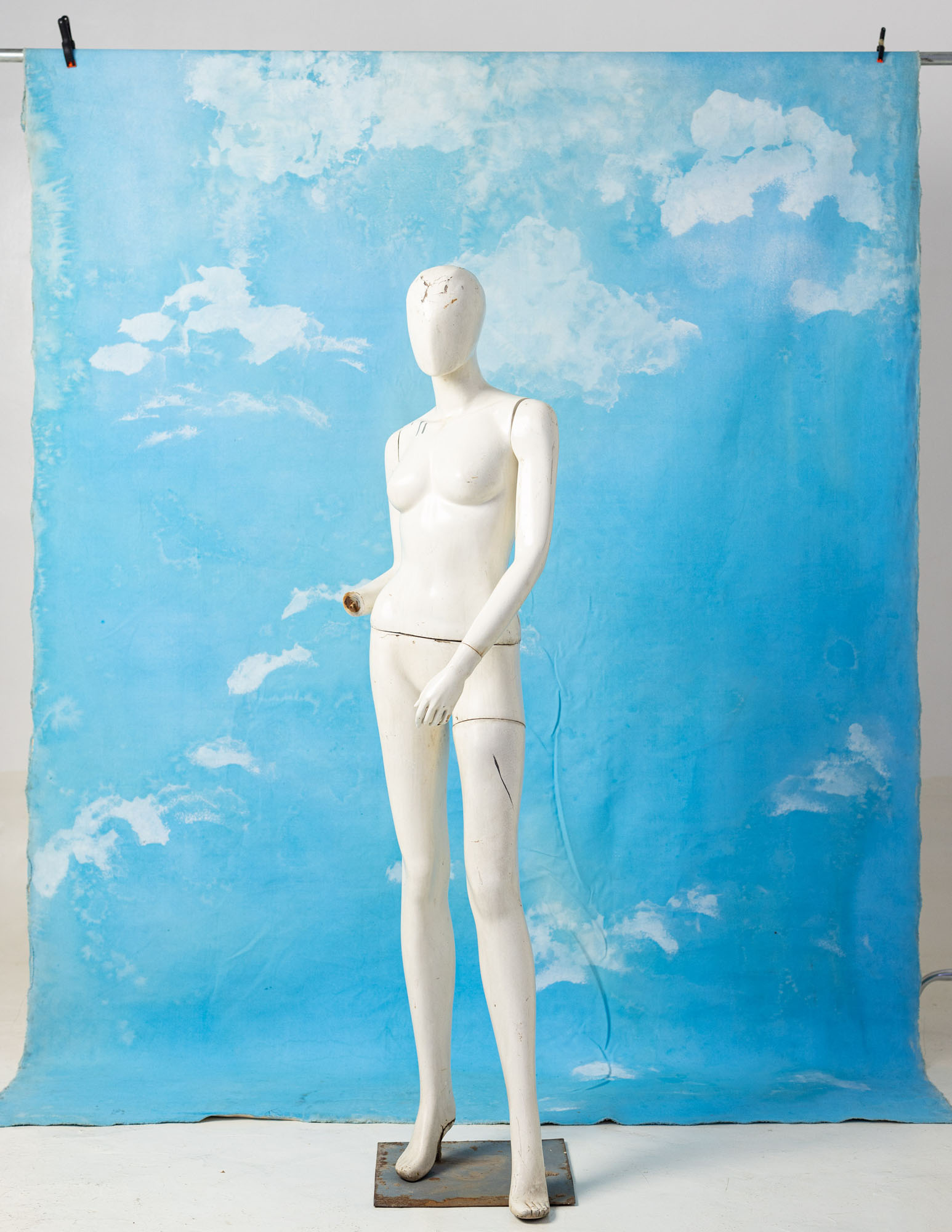 Blue Sky Painted Canvas Backdrop (RN#209) view 3