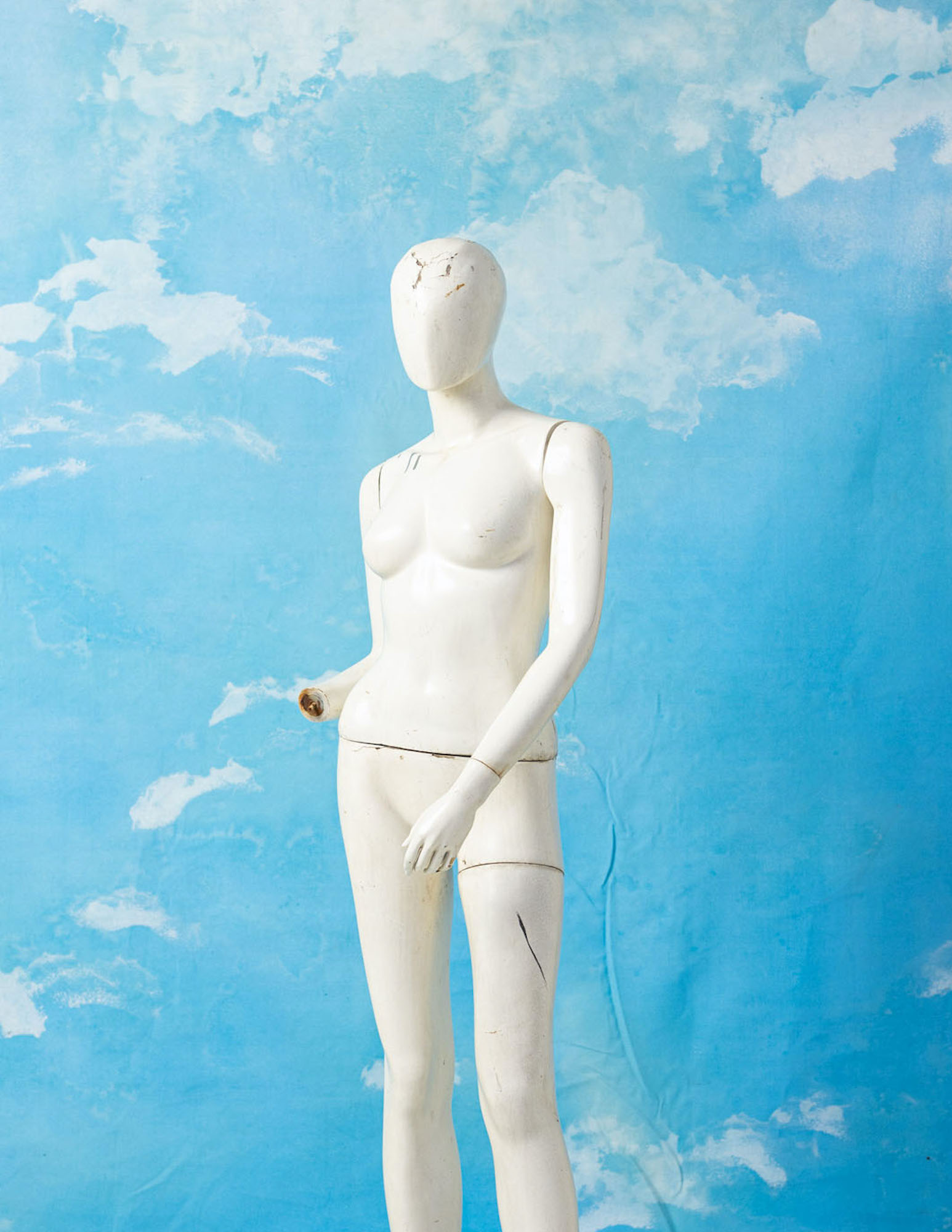 Blue Sky Painted Canvas Backdrop (RN#209) view 4