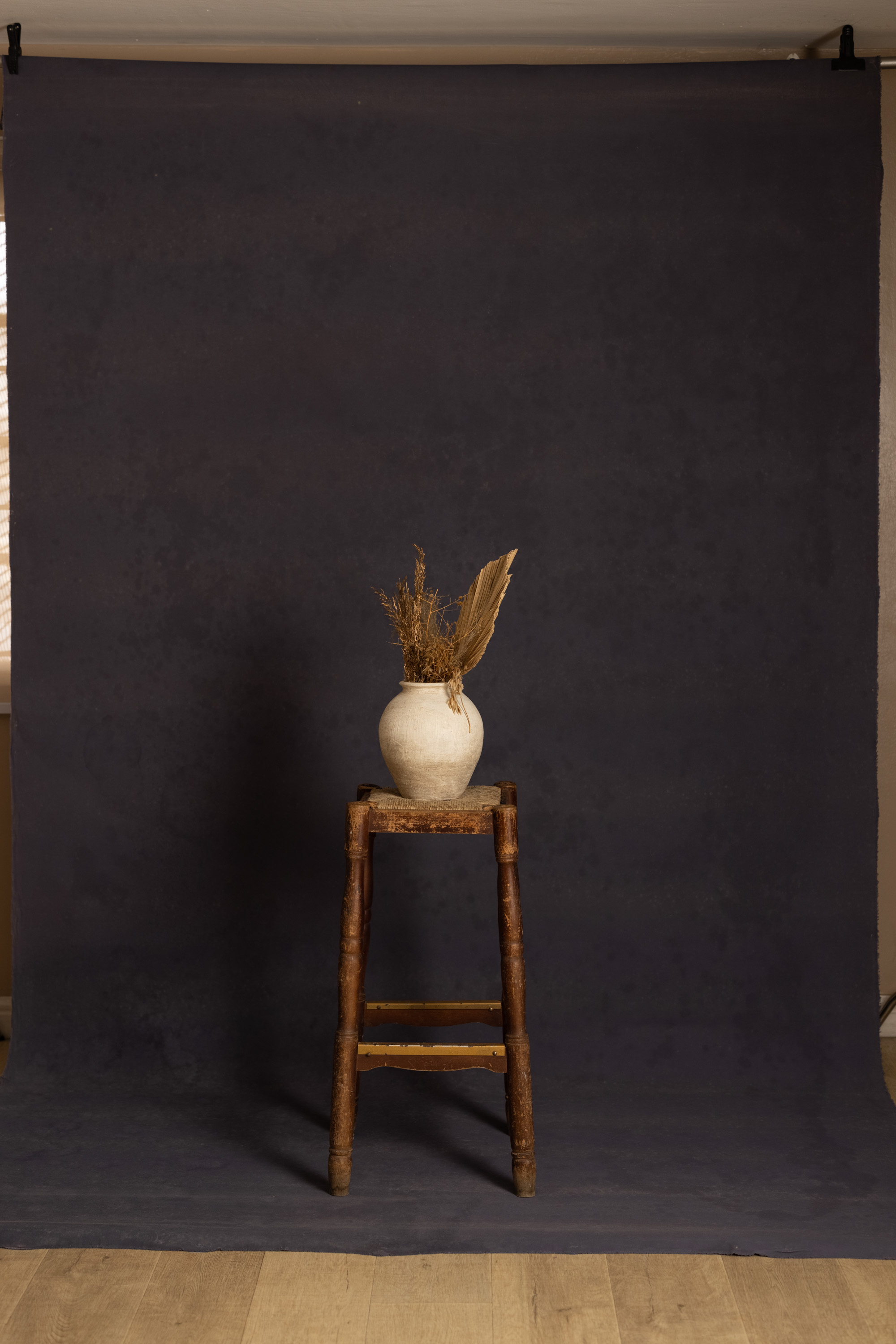 Velvet Noir Painted Canvas Backdrop (RN#565)