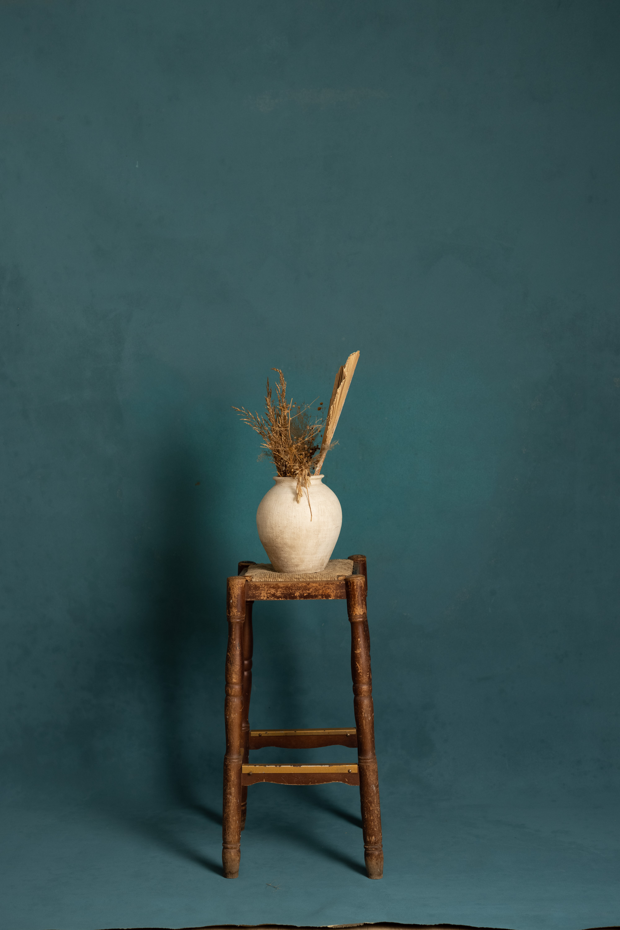 Blue Umber Painted Canvas Backdrop (RN#552)